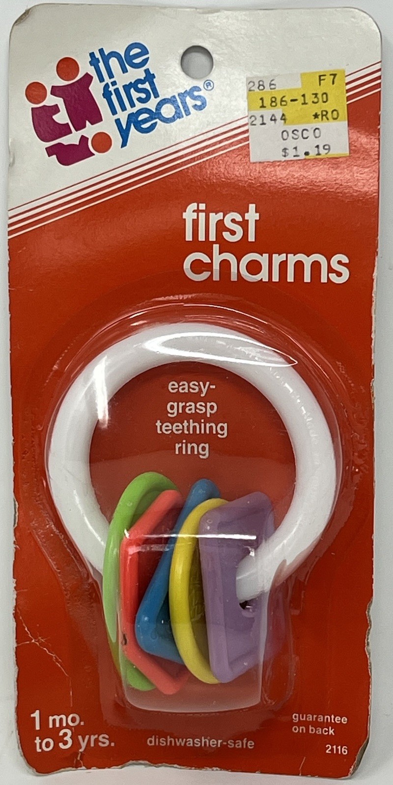 VTG NOS 80s The First Years First Charms Baby Teething Ring 1983 / 1 Month To 3y