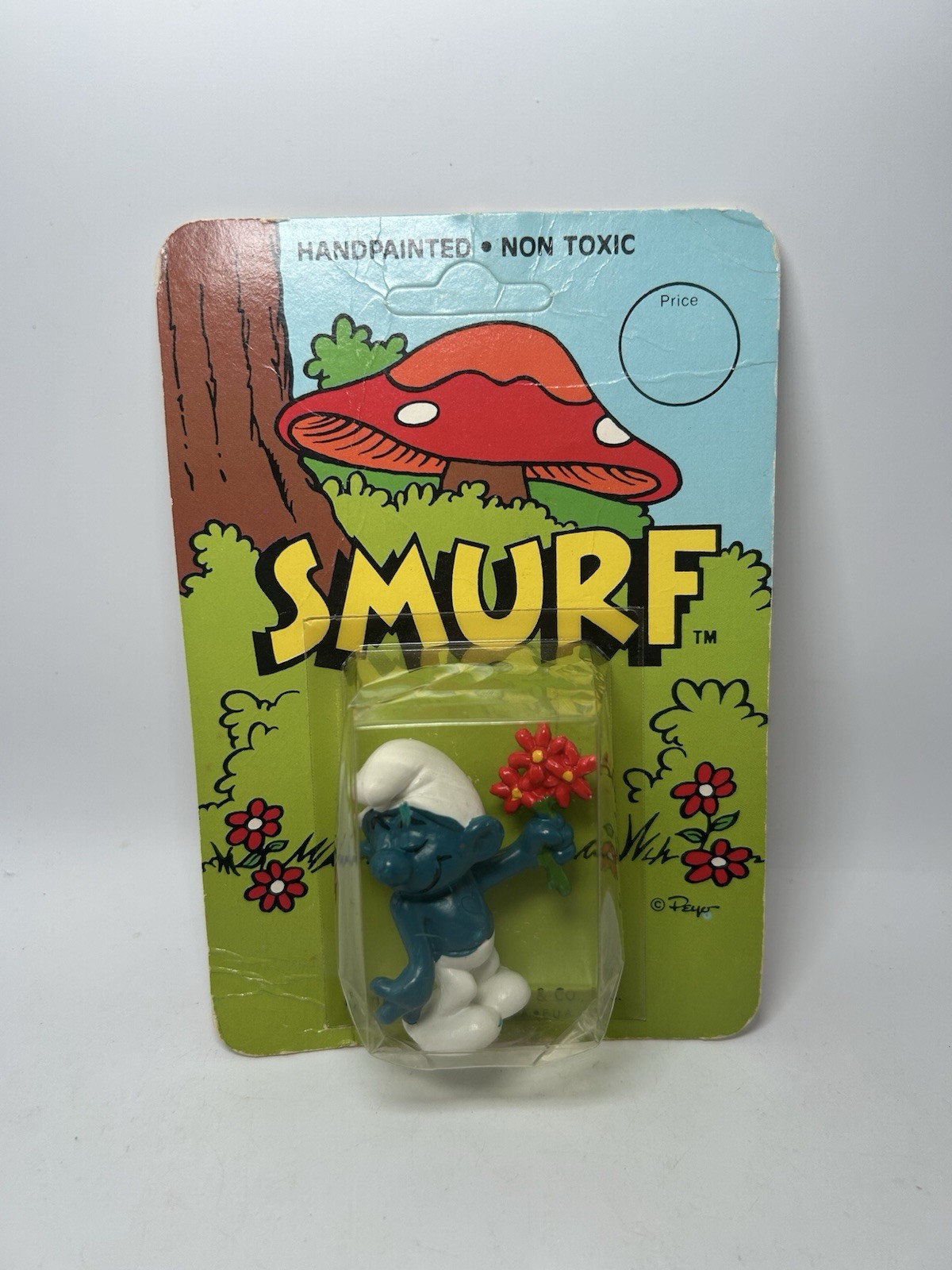 Vintage 1982 Schleich Hand Painted Smurf PVC Figure