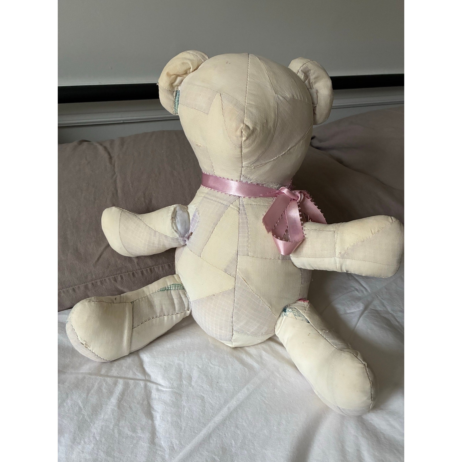 Vintage Handmade Patchwork Quilt Teddy Bear – Heirloom Style, Hand Made in USA