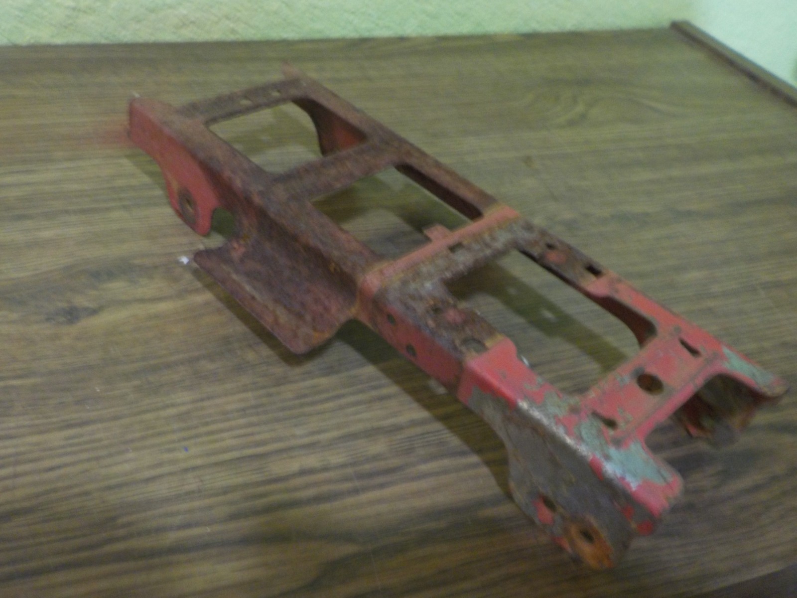 vintage ford dumper semi farm truck red chassis 1958-60 for parts