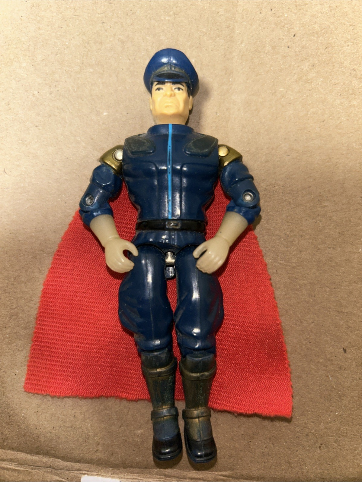 1993 Hasbro GI Joe Street Fighter M Bison Blue Outfit Red Cape Figure UV