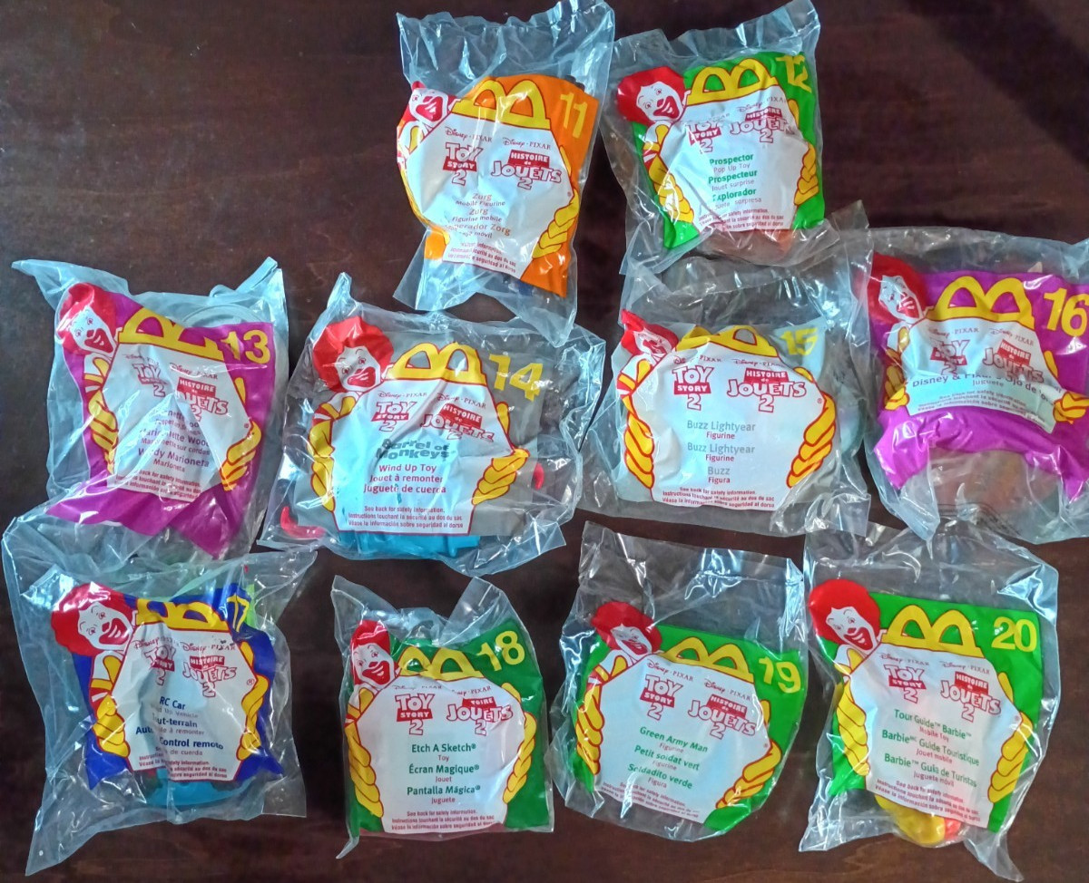 Vintage 1999 McDonald’s Toy Story 2 Lot 11 – 20 (10) in Bags NIB