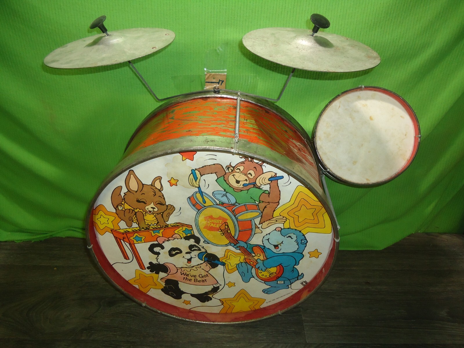 vintage 1983 hallmark Shirt Tales kids size drum set toy