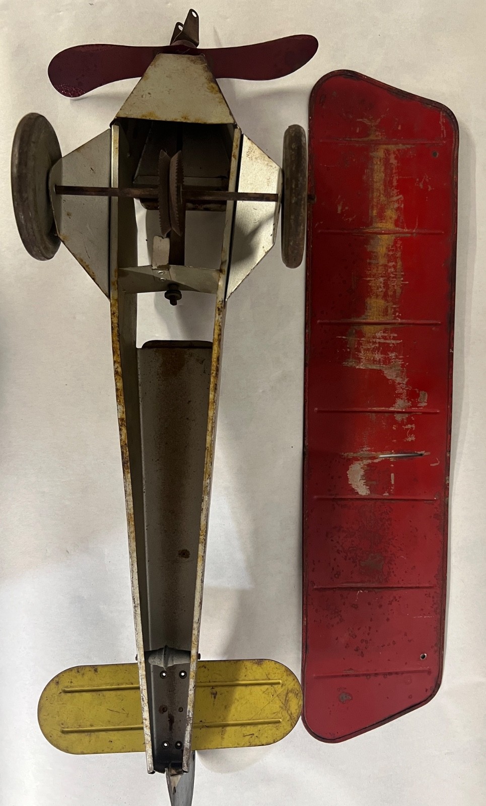 1928 American Flyer Empire Express Monoplane 550 Steel Airplane Pull Toy