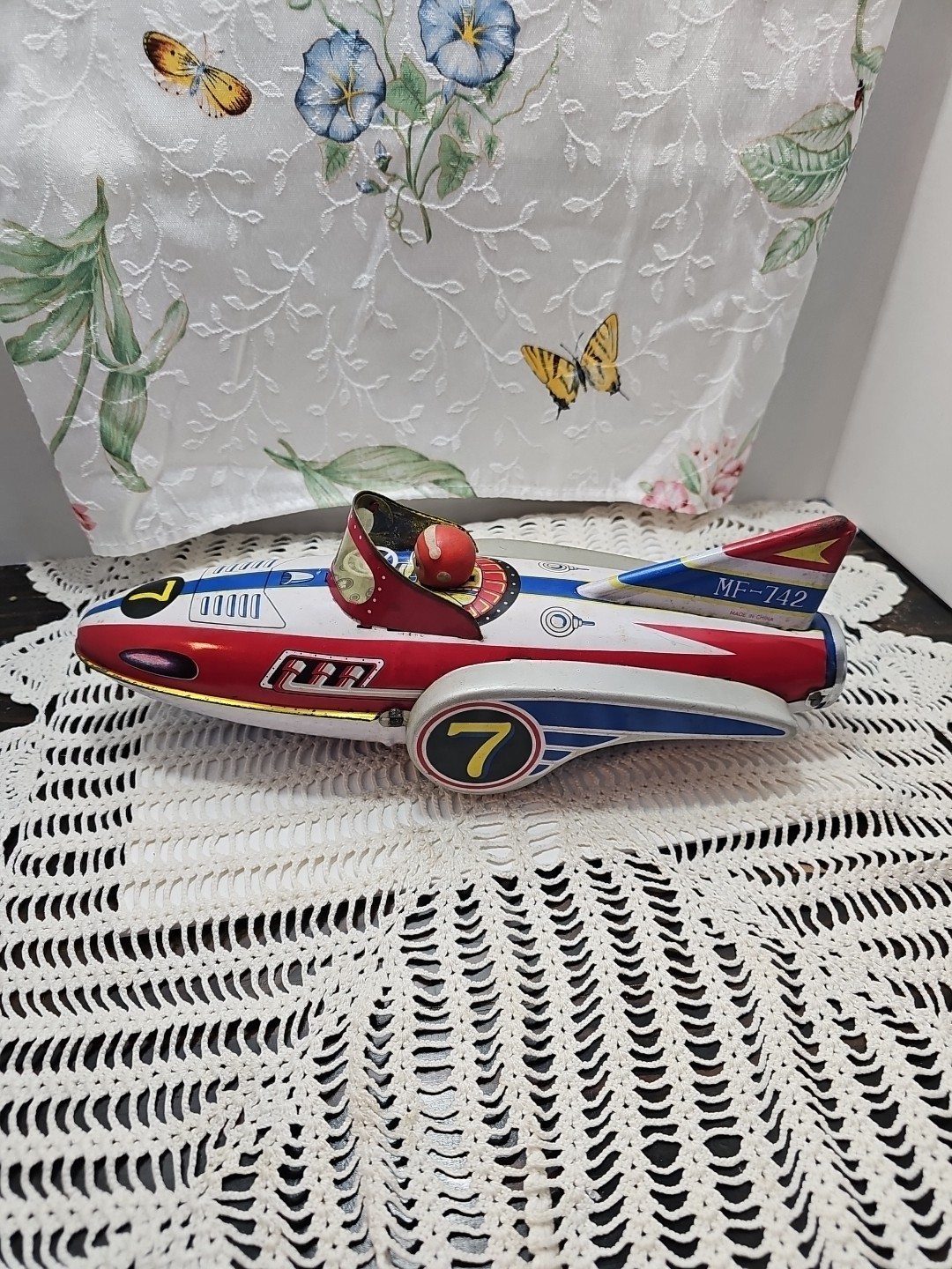 Vintage Tin Toy MF-742 “Great Flying Boat ” Or “Rocket Racer “