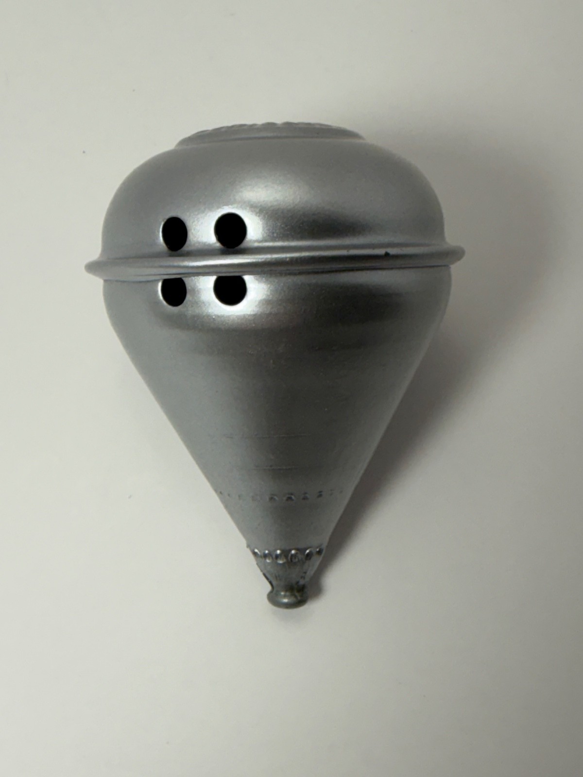 Vtg King Scientific Company Chicago Metal Whistling Spinning Top Toy 2.5″ B19