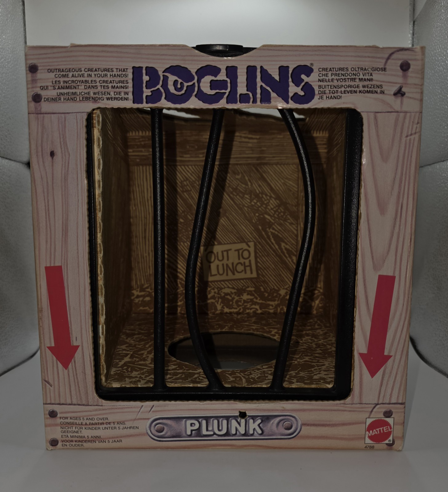 1987 Boglins Original Cage ONLY Cage your own USA Vlobb or the UK Release Plunk