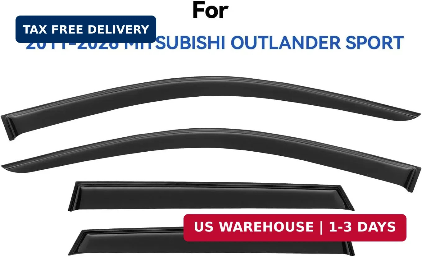 Window Visors Rain Guards Shield for 2011-2026 Mitsubishi Outlander Sport, Out-C
