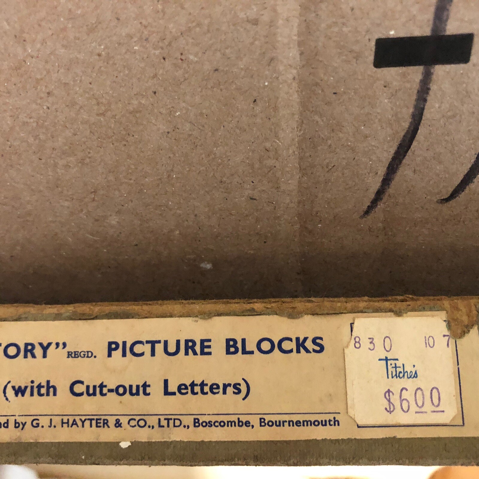 Vintage Victory’s Children’s Blocks Letters Removable 2 Sided Animal ‘s on Back