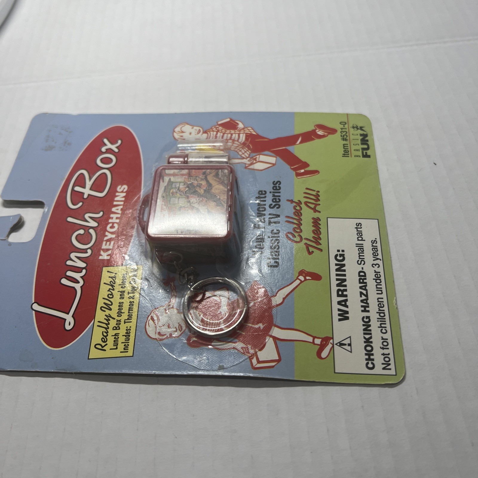 1998 Basic Fun Lunch Box Keychain Get Smart Thermos & Lunchbox New In Package