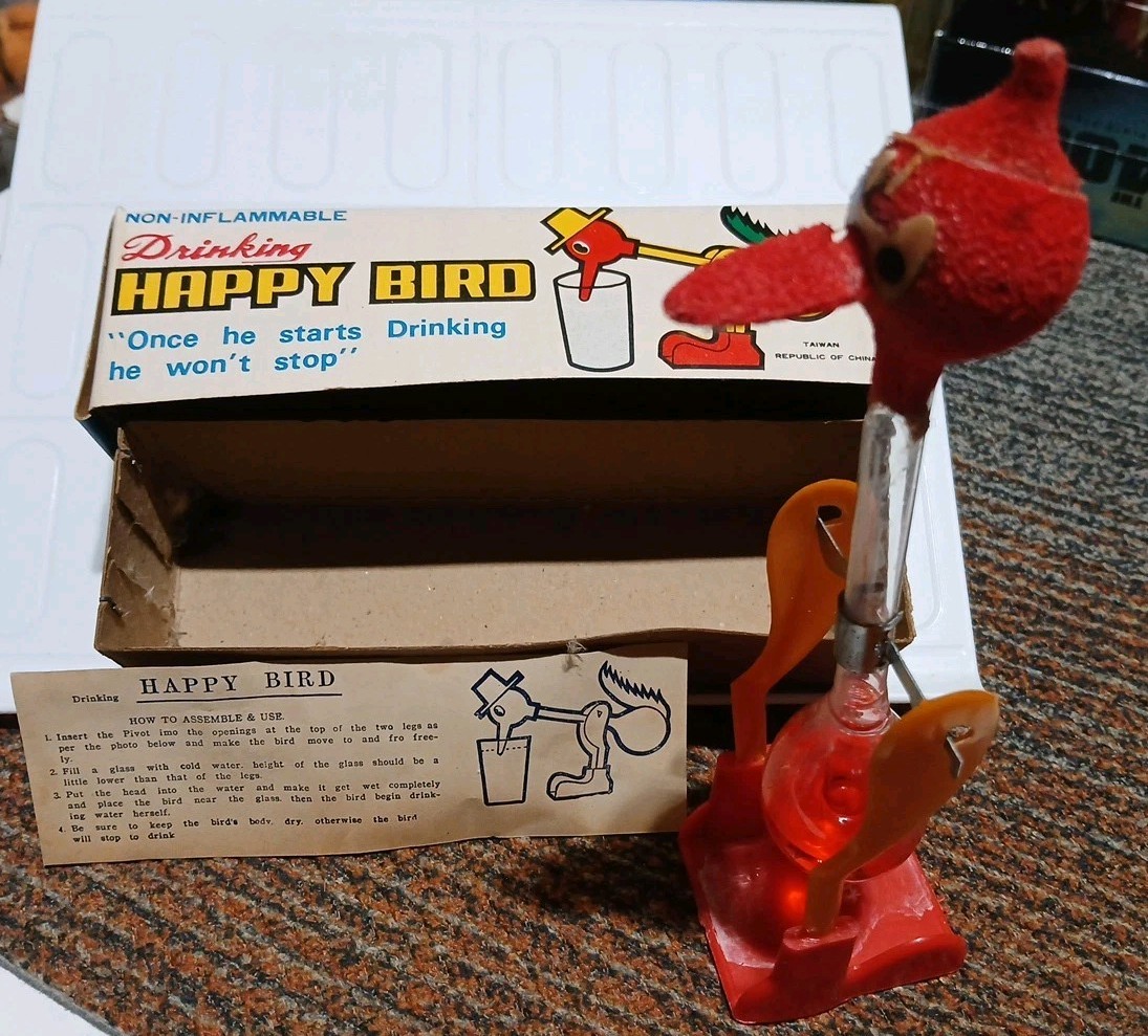 RARE Vintage 1960’s Toy, LUCKY BIRD, in Original Box and Papers