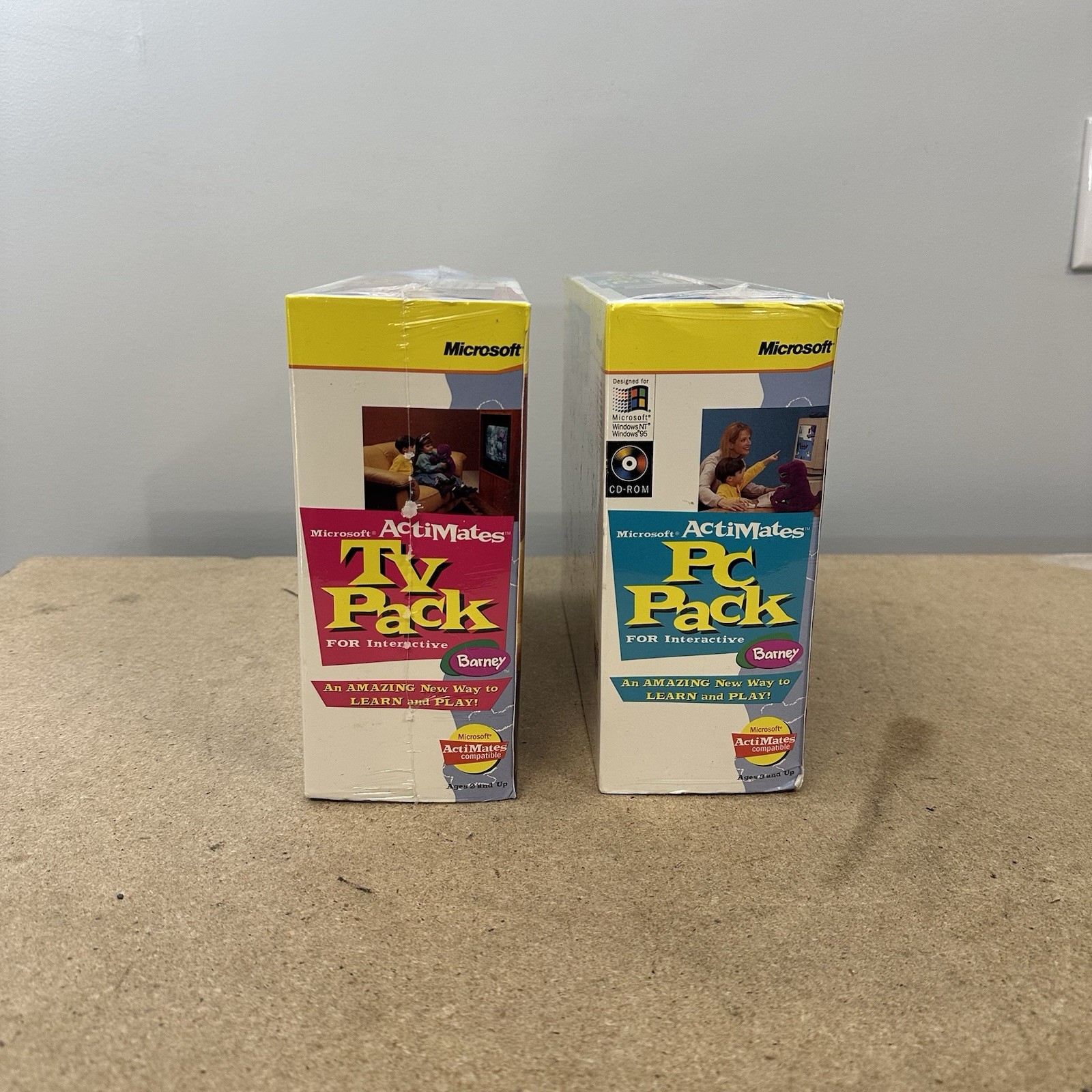 1997 Rare Vtg Microsoft ActiMates TV Pack & PC for Interactive Barney Sealed