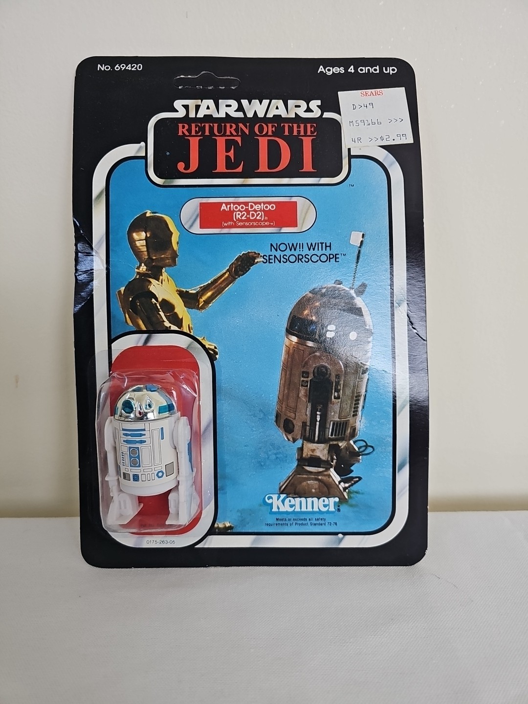 1983 KENNER STAR WARS ROTJ R2-D2 ARTOO DETOO RETURN OF THE JEDI 77 69420