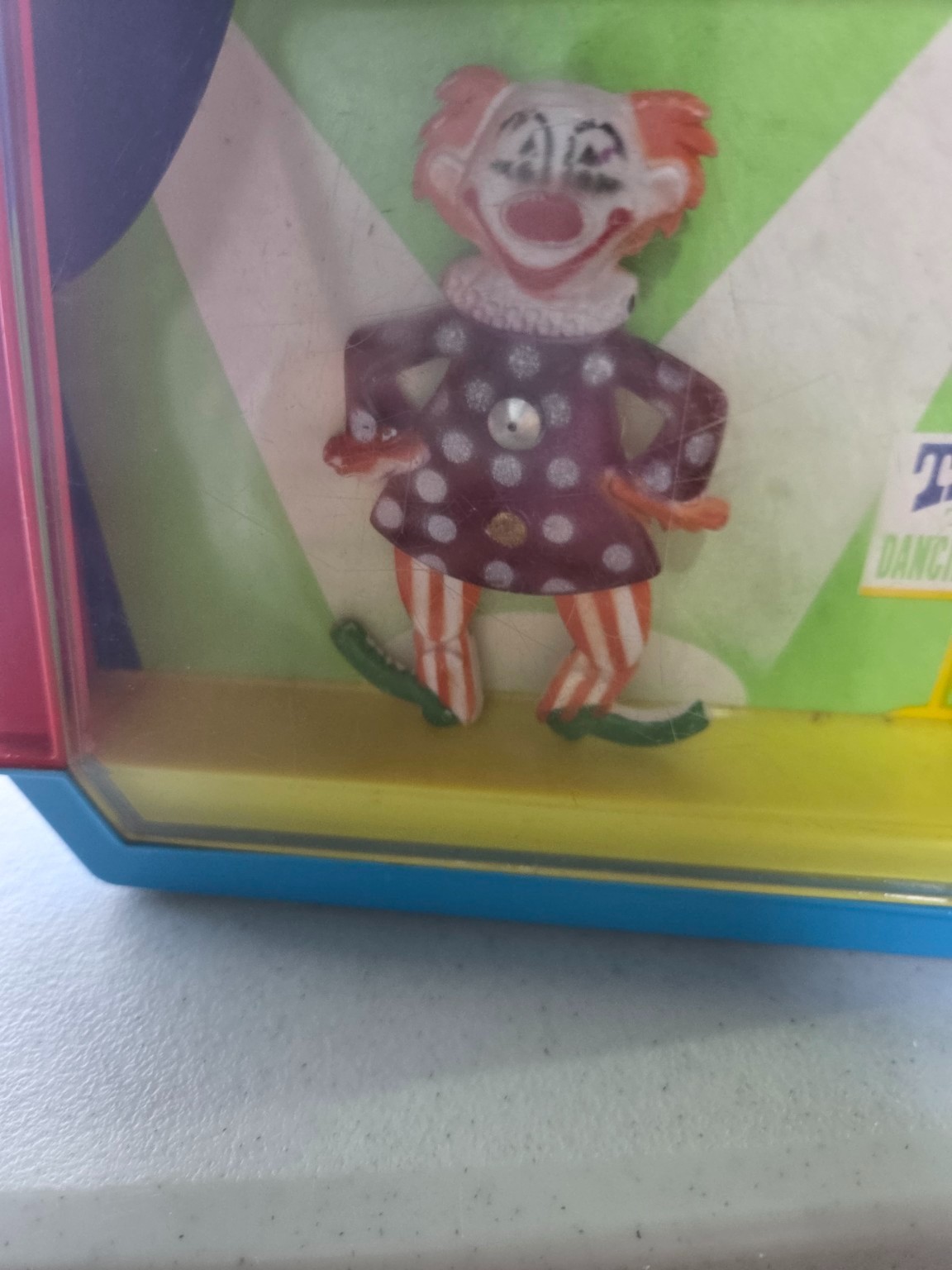 Vintage 1960s Tarco Dancing Clown Wind-Up Musical Toy Works Sidney Tarrson