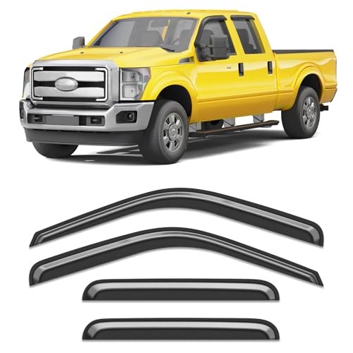 Extra-Thick Window Rain Guard For 1999-2016 Ford F250/F350/F450/F550 SuperCrew
