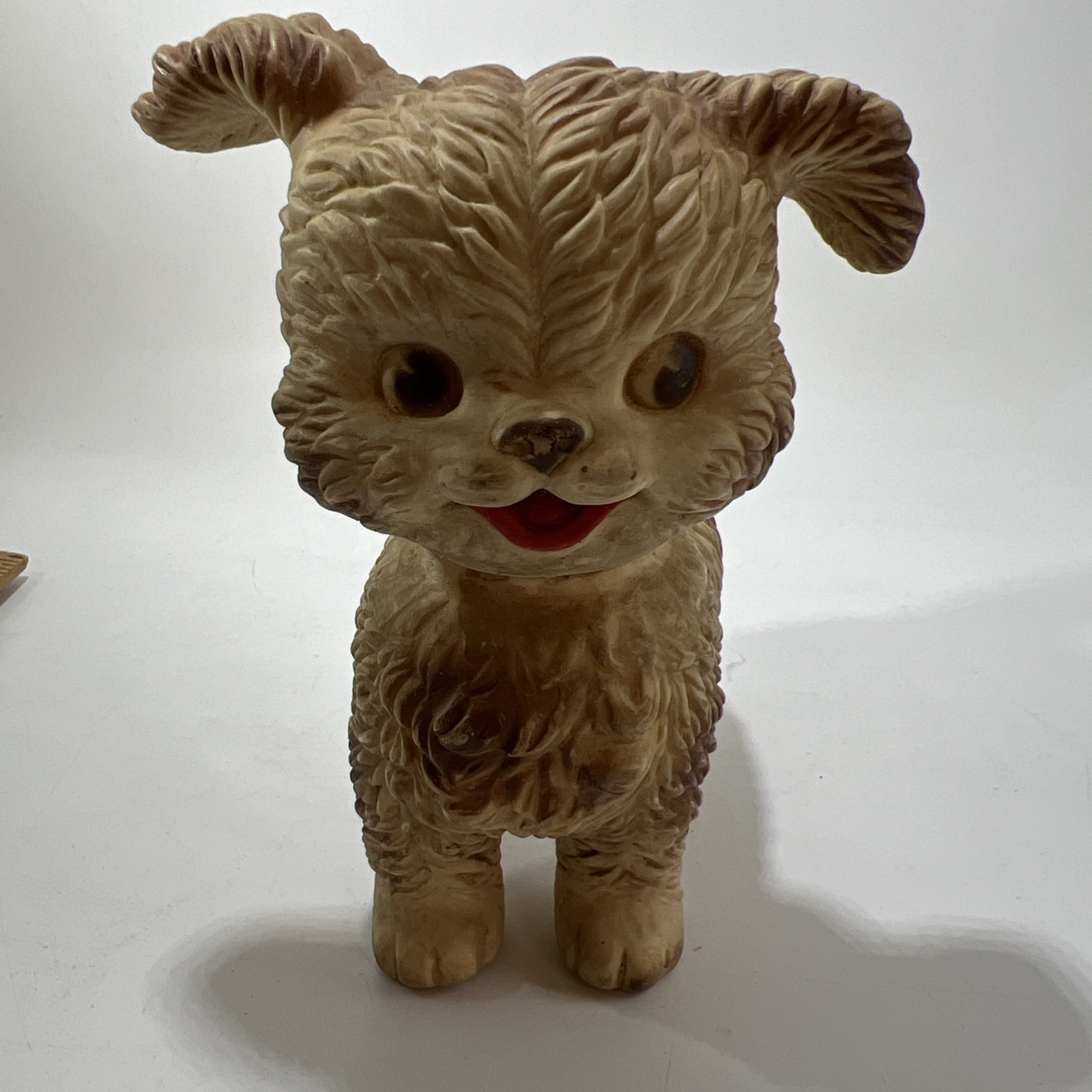VTG Edward Mobley Squeak Dog Toy 1960s Arrow Rubber Head Swivels Sleepy Eyes