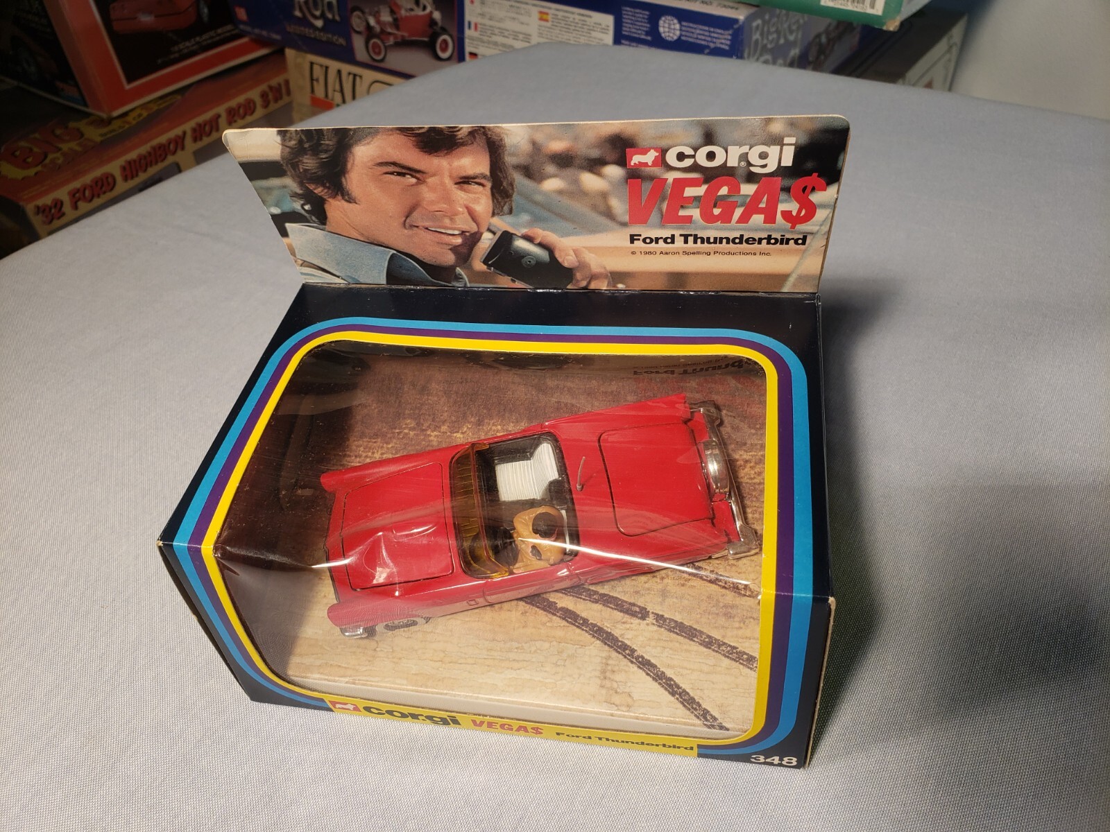 RARE Vintage CORGI VEGAS FORD THUNDERBIRD No. 348 NOS MINT IN WINDOW BOX 1980