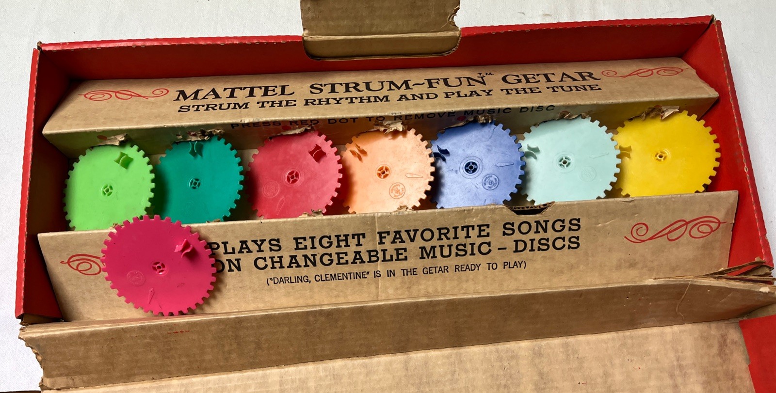 Mattel Strum-Fun “Getar” with Changeable Song Discs & Original Box 1959 Vintage