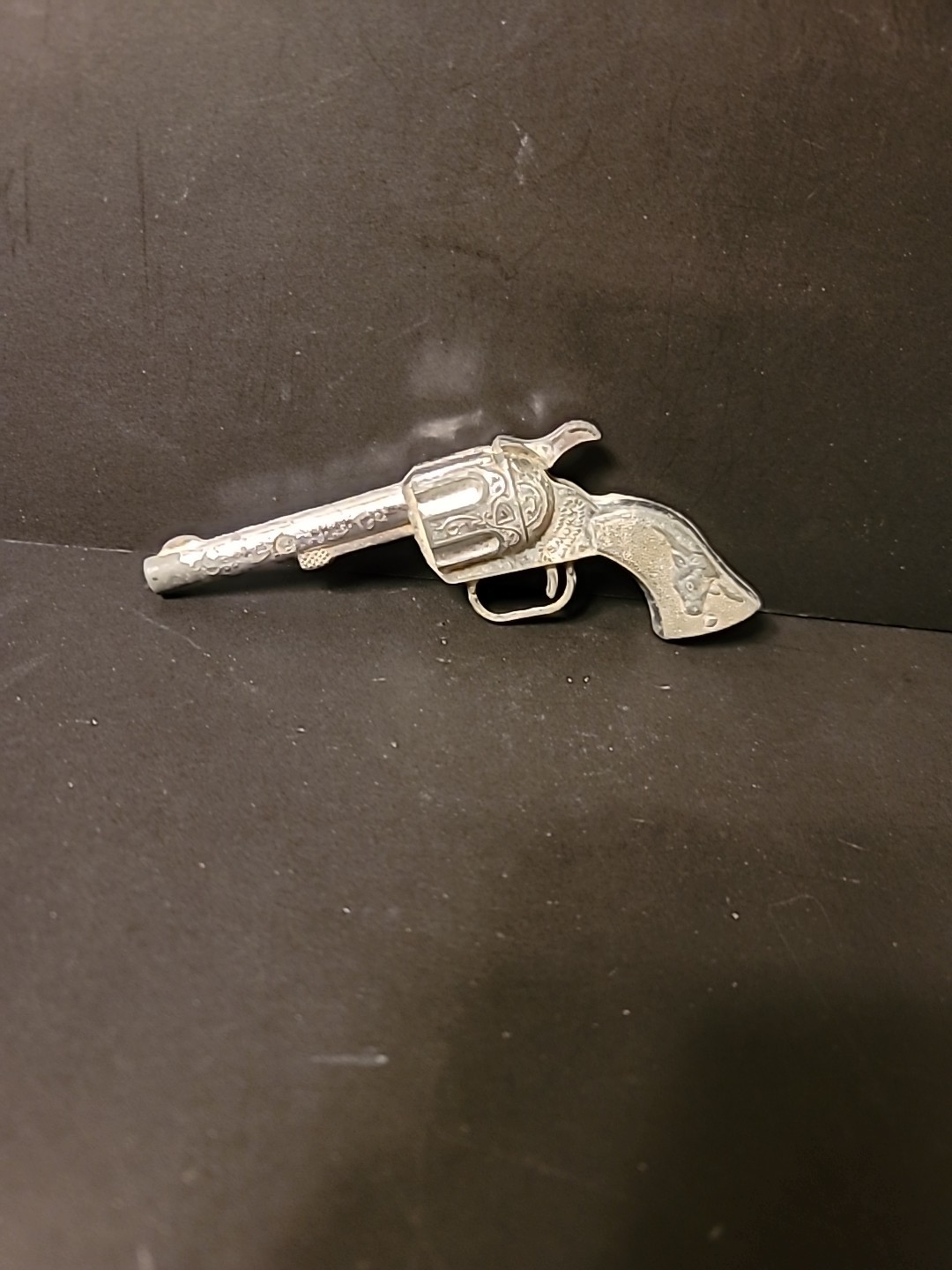 Vintage Die Cast SMOKY Western Cowboy Toy Novelty CAP GUN Longhorn Head Grips