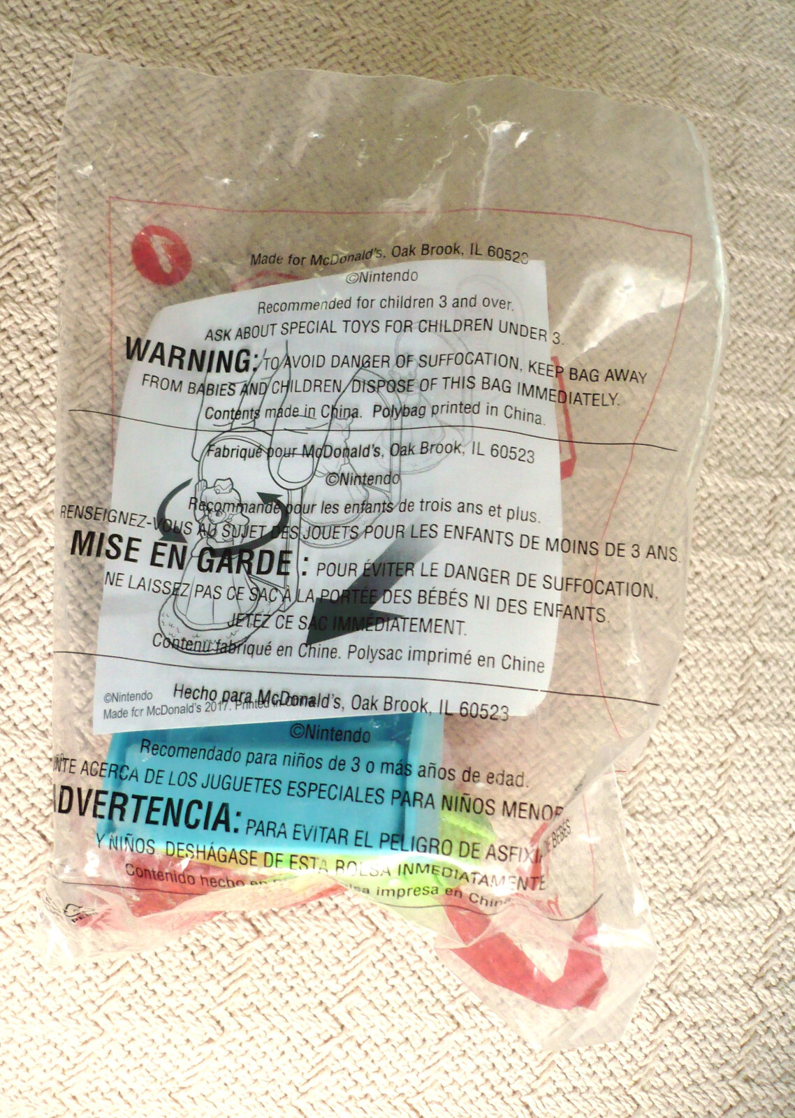 SUPER MARIO NINTENDO PRINCESS PEACH #7- SEALED – MCDs HAPPY MEAL TOY 2017