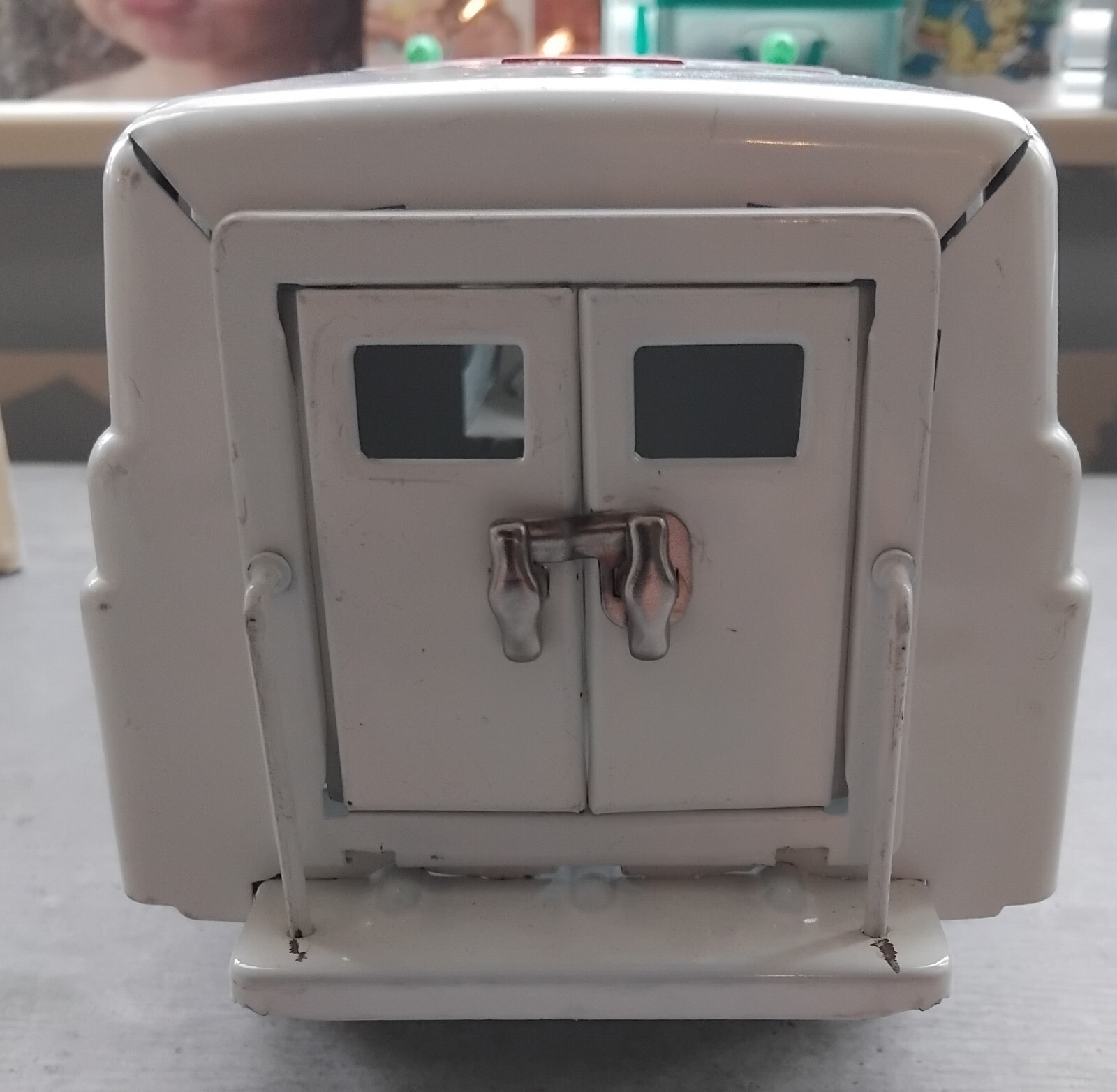 Rare,Mint,Marusan,Japan,Bulldog,Ford,ambulance,tin,original box,50’s,see video