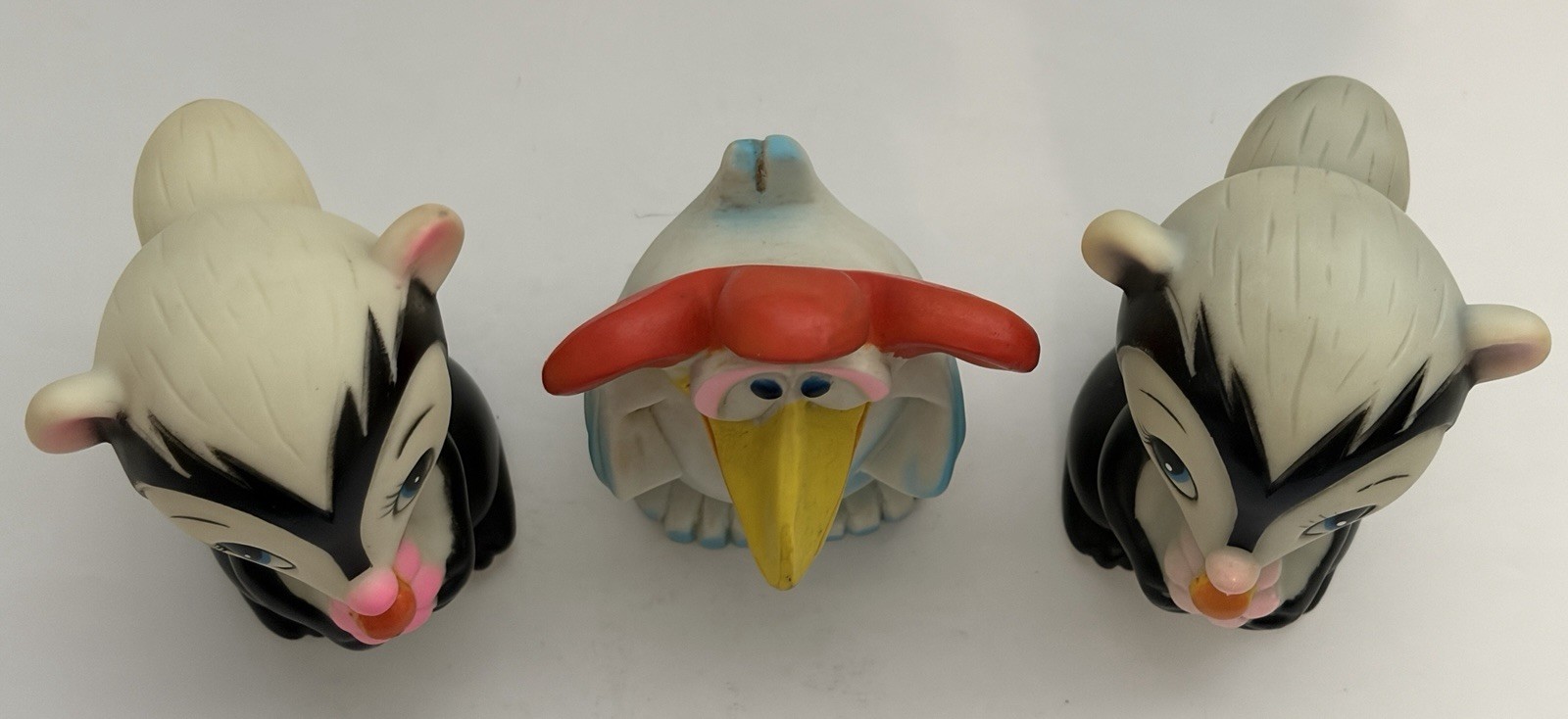 Vintage Rubber Squeak Toys 1973 Dankin “Flower” Skunk 1980 Klara Klucker Work