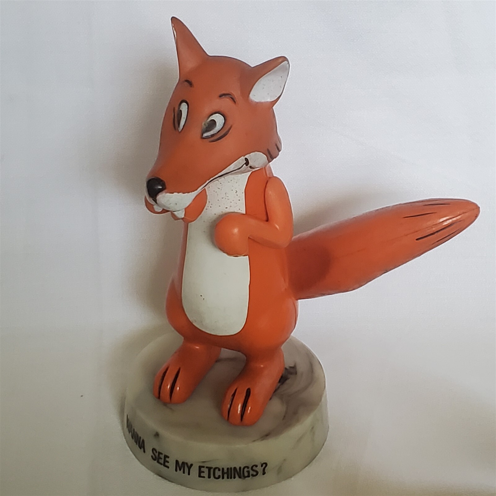 VINTAGE 1971 Goofy Grams by Dakin Hong Kong Fox WANNA SEE MY ETCHINGS Figure
