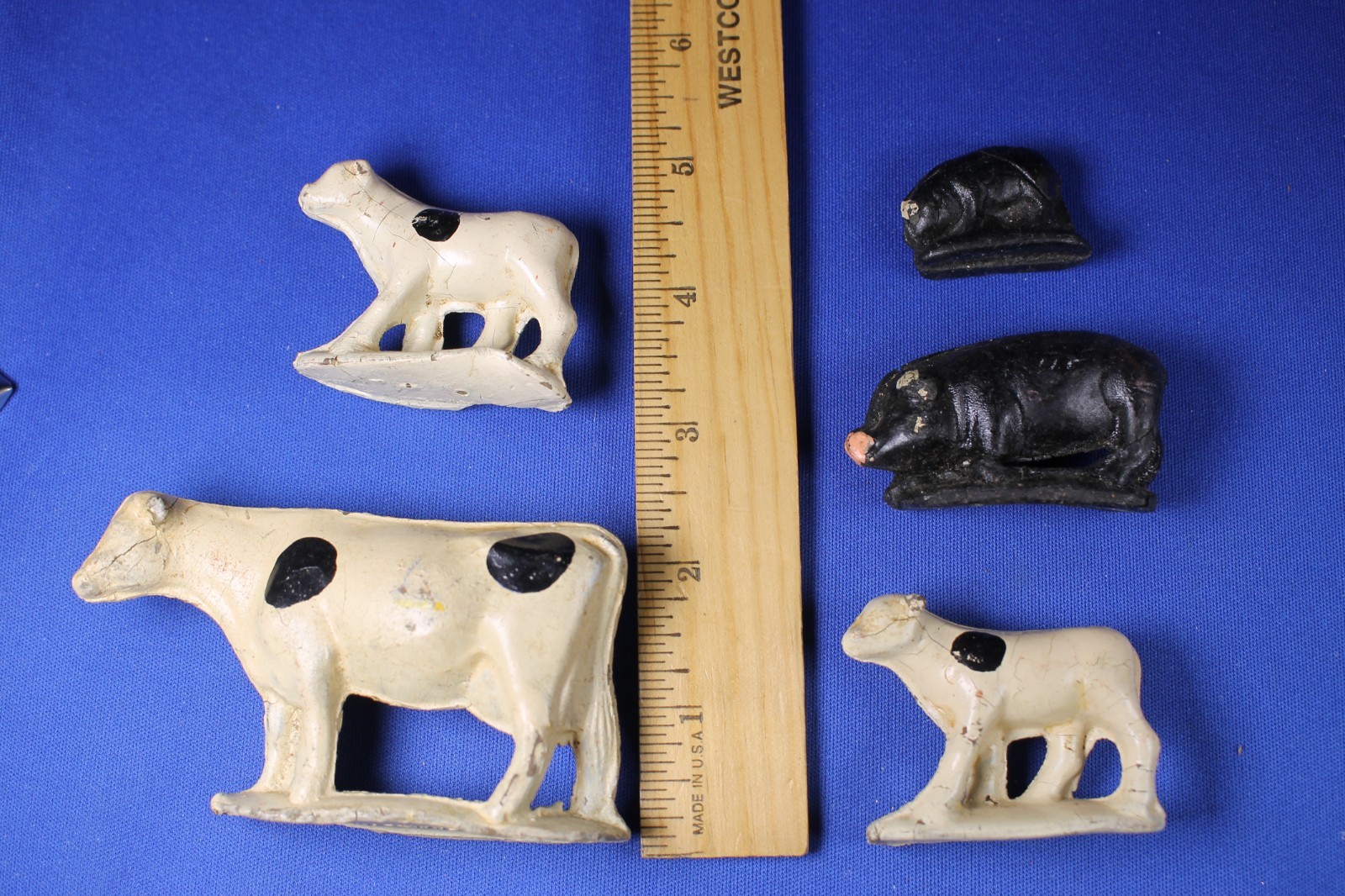 Standard Gauge Prewar Composite Farm Animals (5) – Good Condition