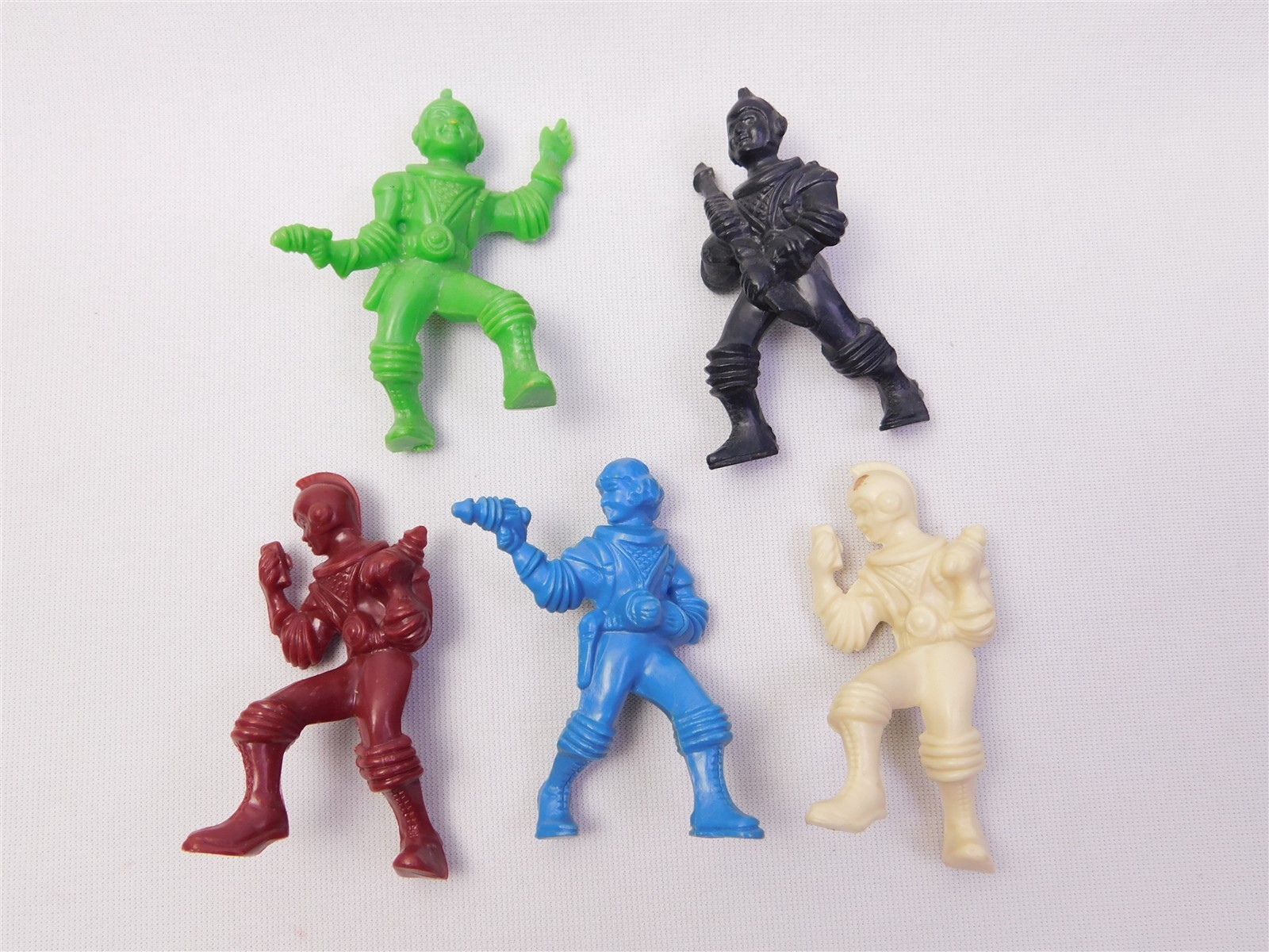 5 Pcs Vintage 1950s Ajax Archer Spacemen Plastic Figures
