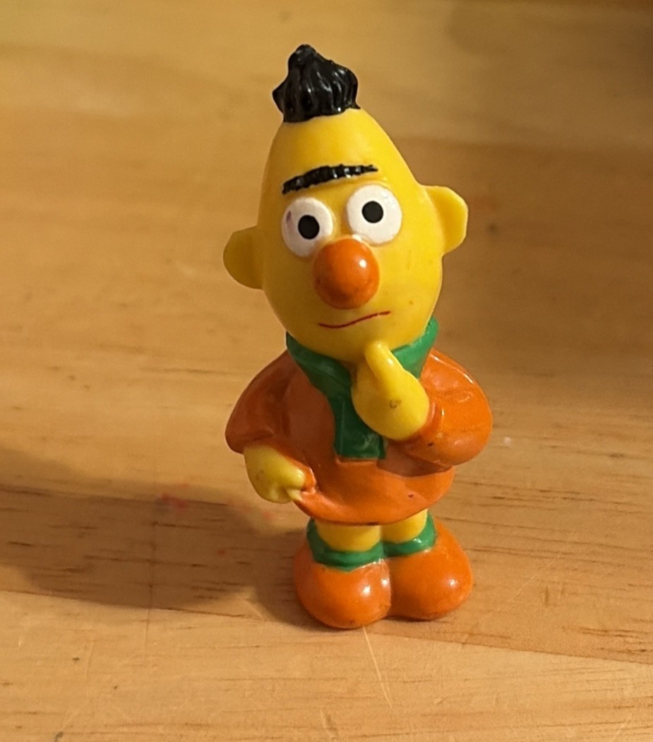 Sesame Street Baby BERT Plastic Toy Figure Pencil Topper- 2.75 In