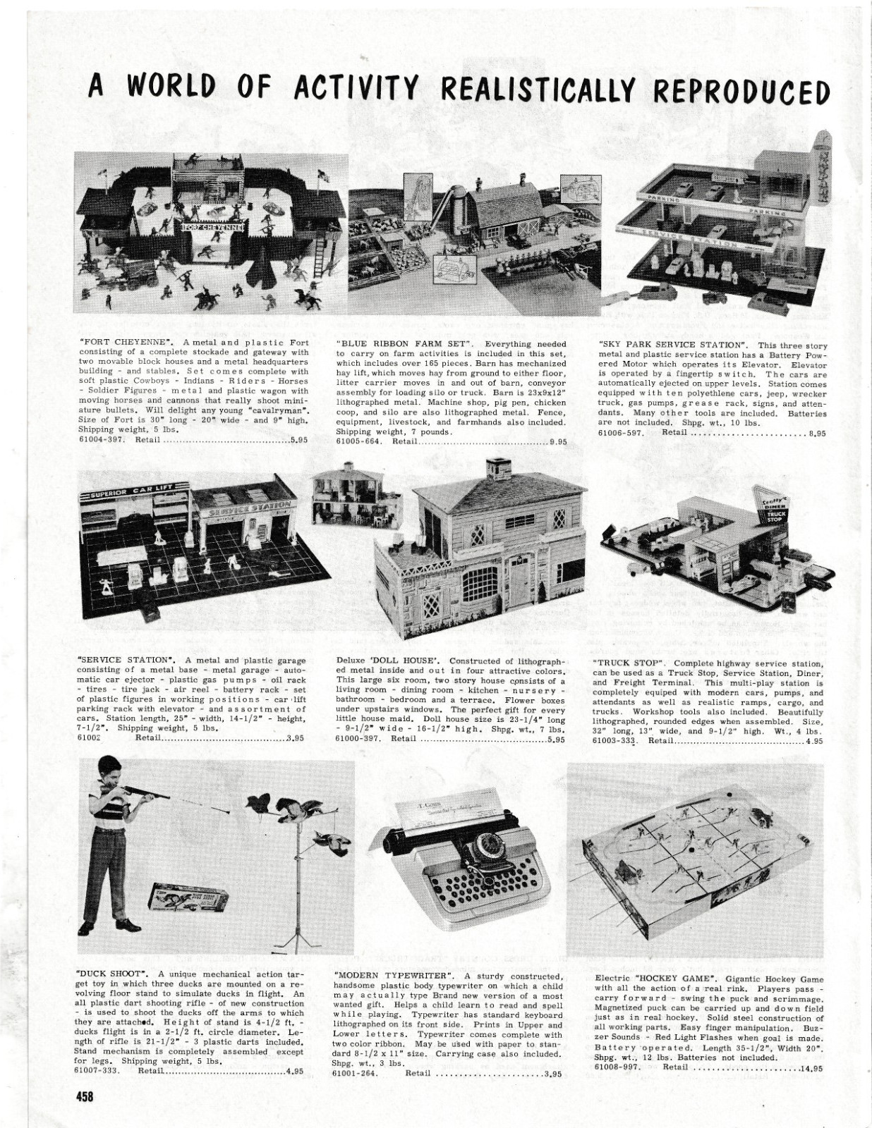 FORT CHEYENNE ROY ROGERS BAT MASTERSON REALISTIC ACTIVITY SETS 1960 Print ads