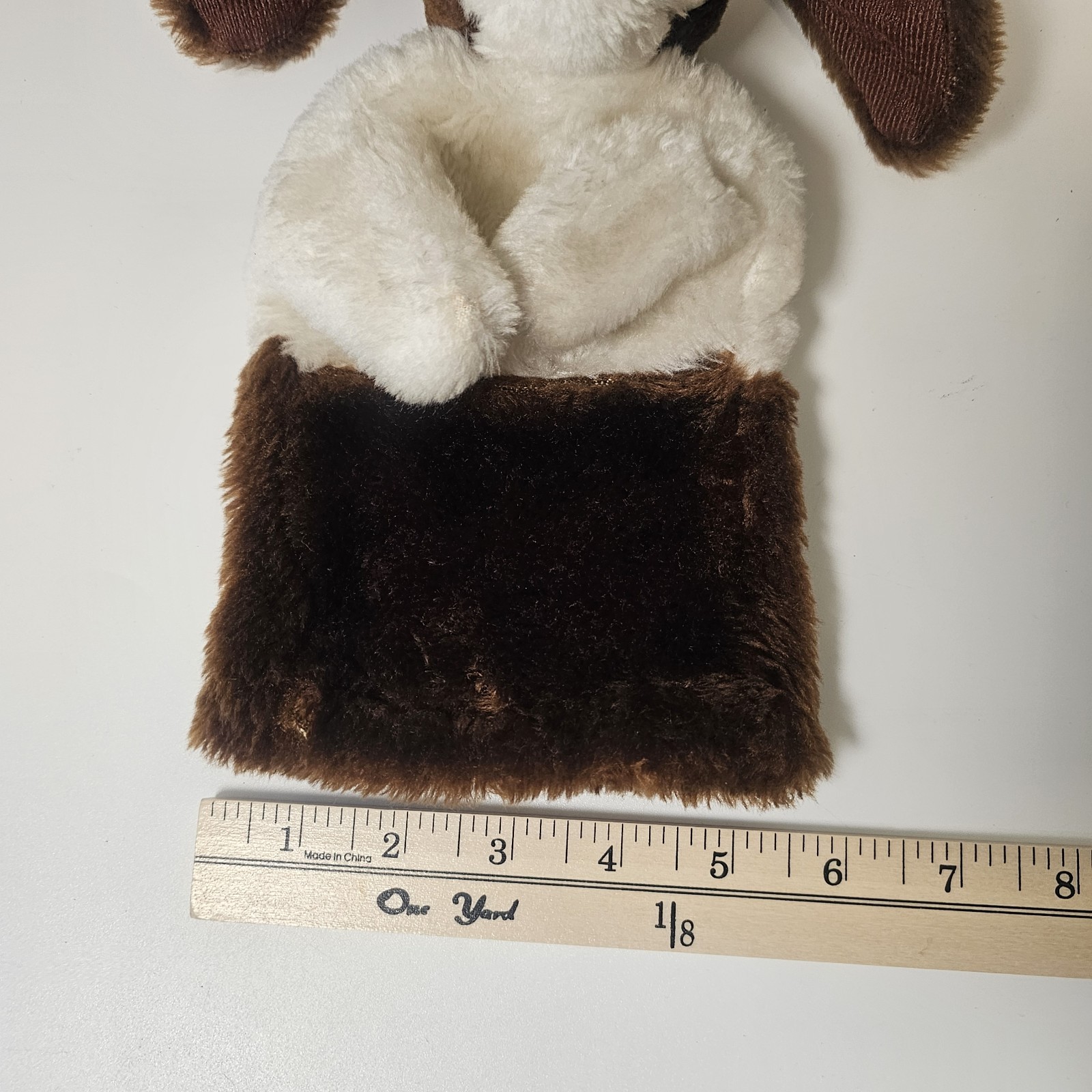 Vintage R Dakin & Co Dog Hand Puppet 1976 Brown & White