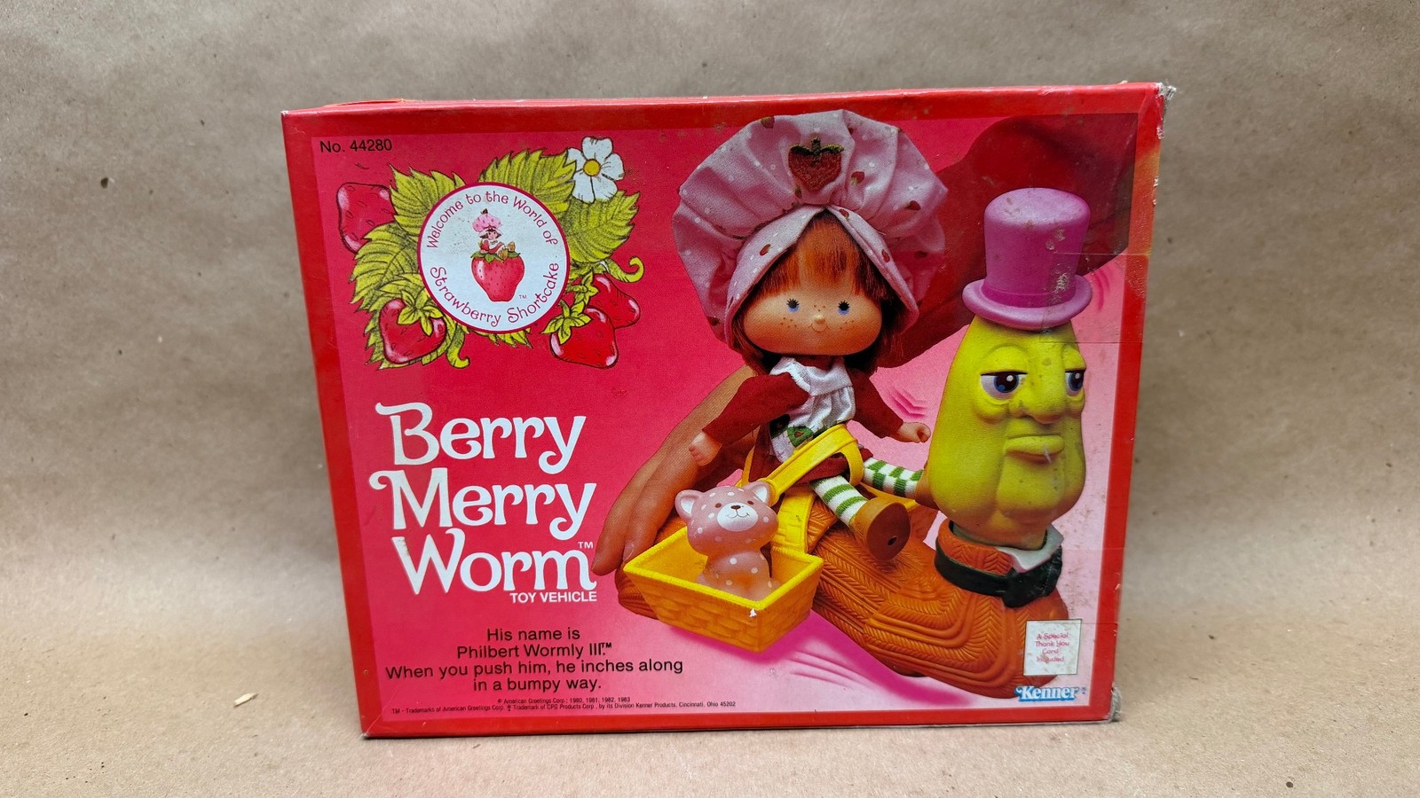 Vtg Original Kenner STRAWBERRY SHORTCAKE BERRY MERRY WORM No 44280 NRFB