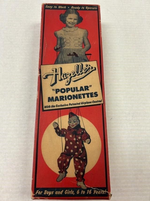 Hazelle’s Popular Marionette Puppet Teto The Clown #801 with original box B3
