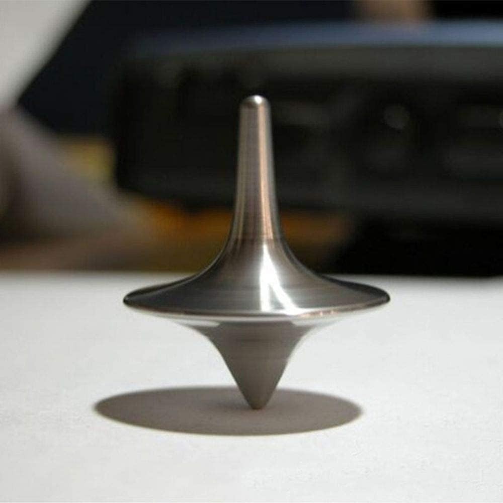 Forever Spinner Vintage Totem Accurate Spinning Top Zinc Alloy Silver Great Gift