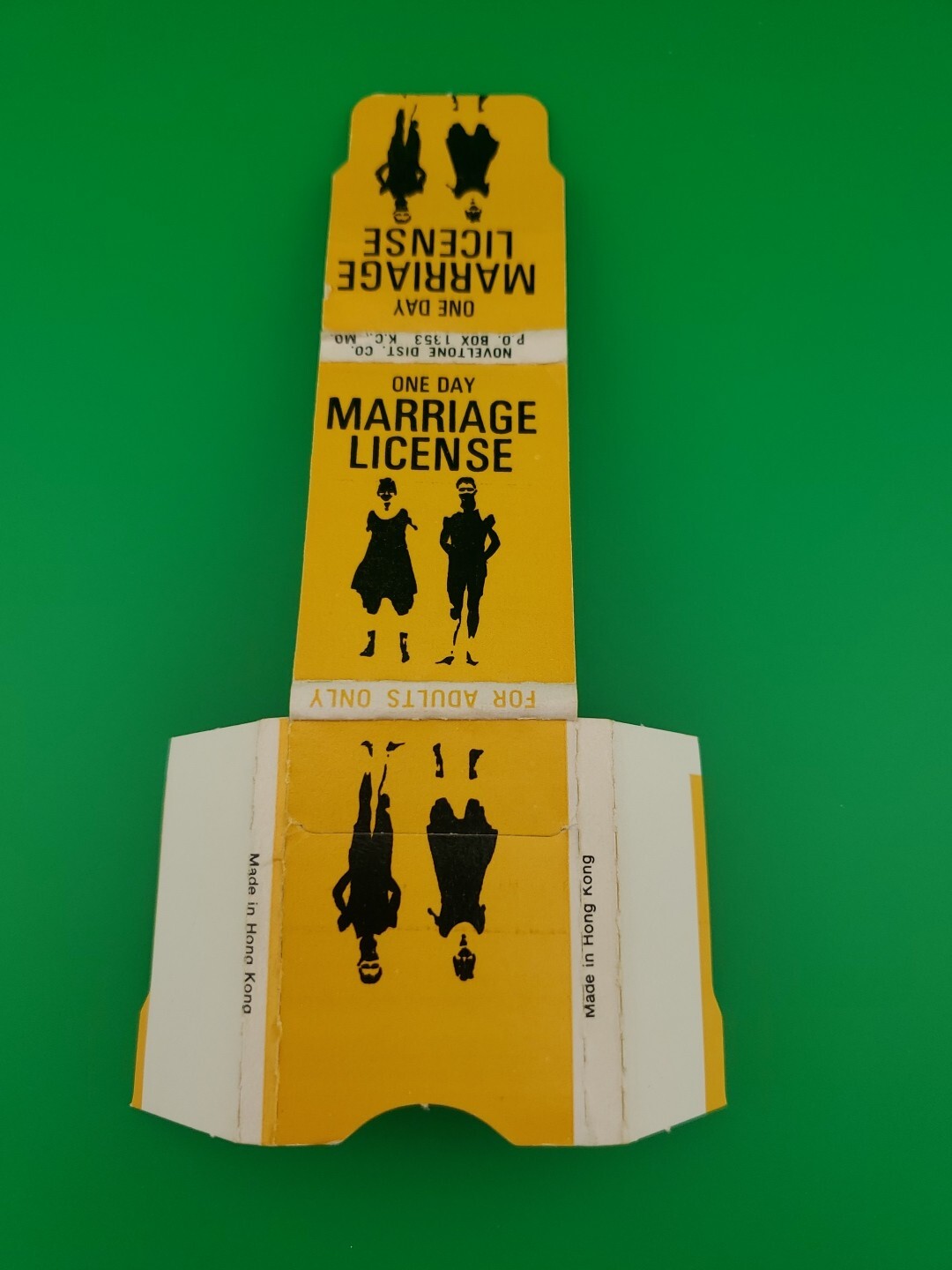 Vintage 1974 One-Day Marriage License Gag ~ In Original Package VGC!