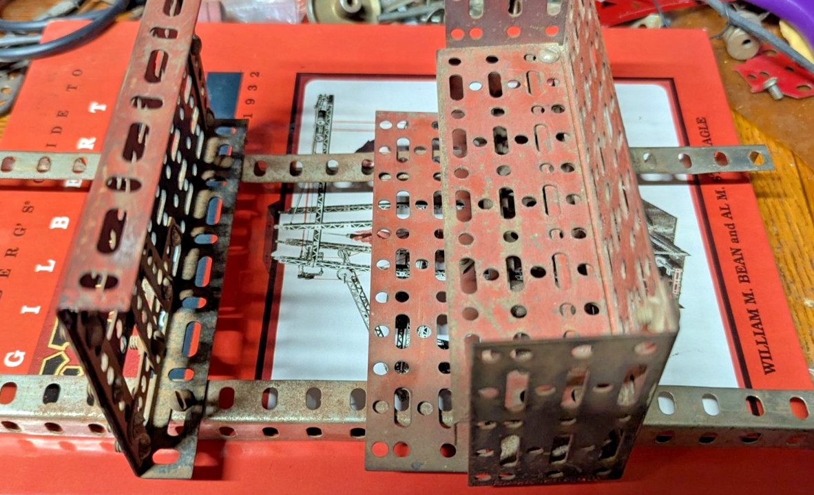 1927/28 CUSTOM UNIQUE WHITE TRUCK OPEN seat CAB A.C. GILBERT ERECTOR SET