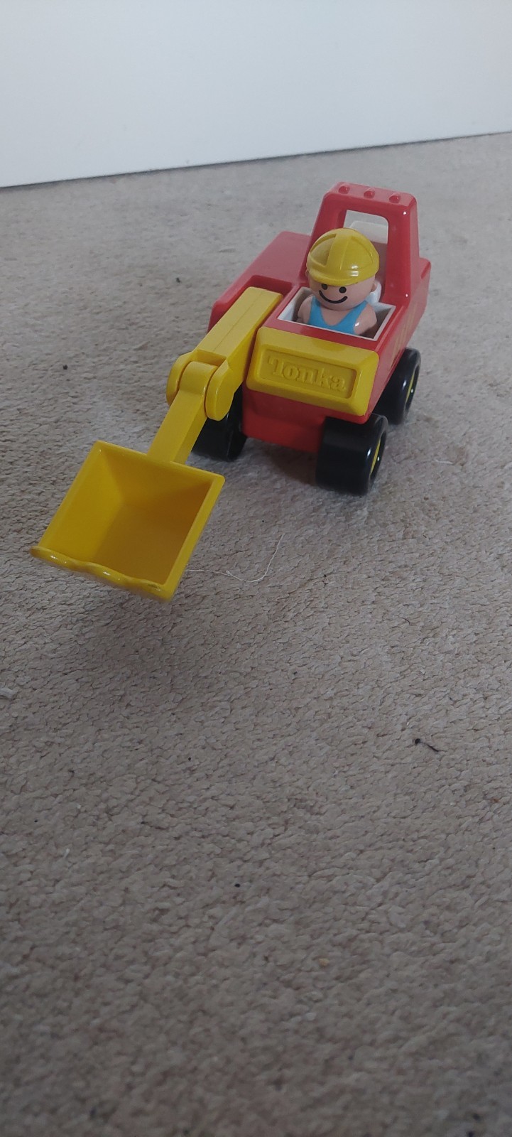Vintage Tonka Toy Truck Play Tow Digger News Helicopter & Little Tikes Figurines