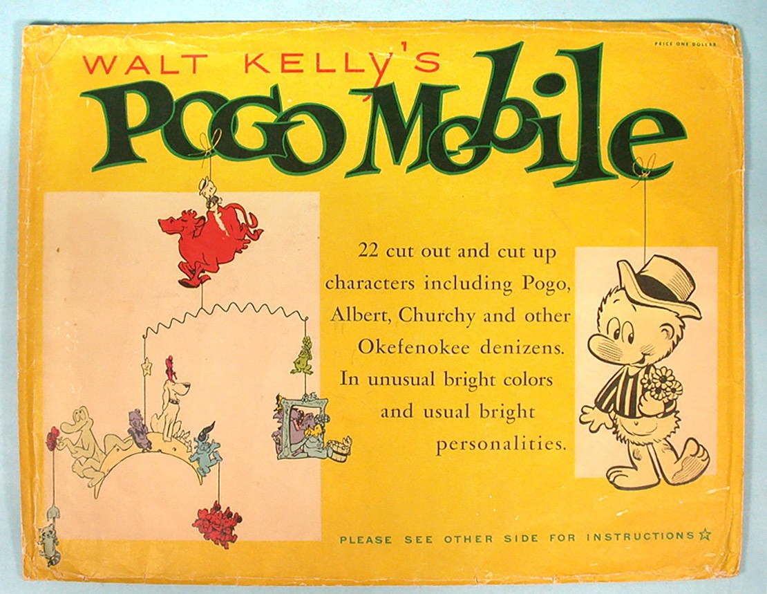 1954 Walt Kelly Pogo Mobile with Envelope Cartoonist Disney Artist Comic Strip