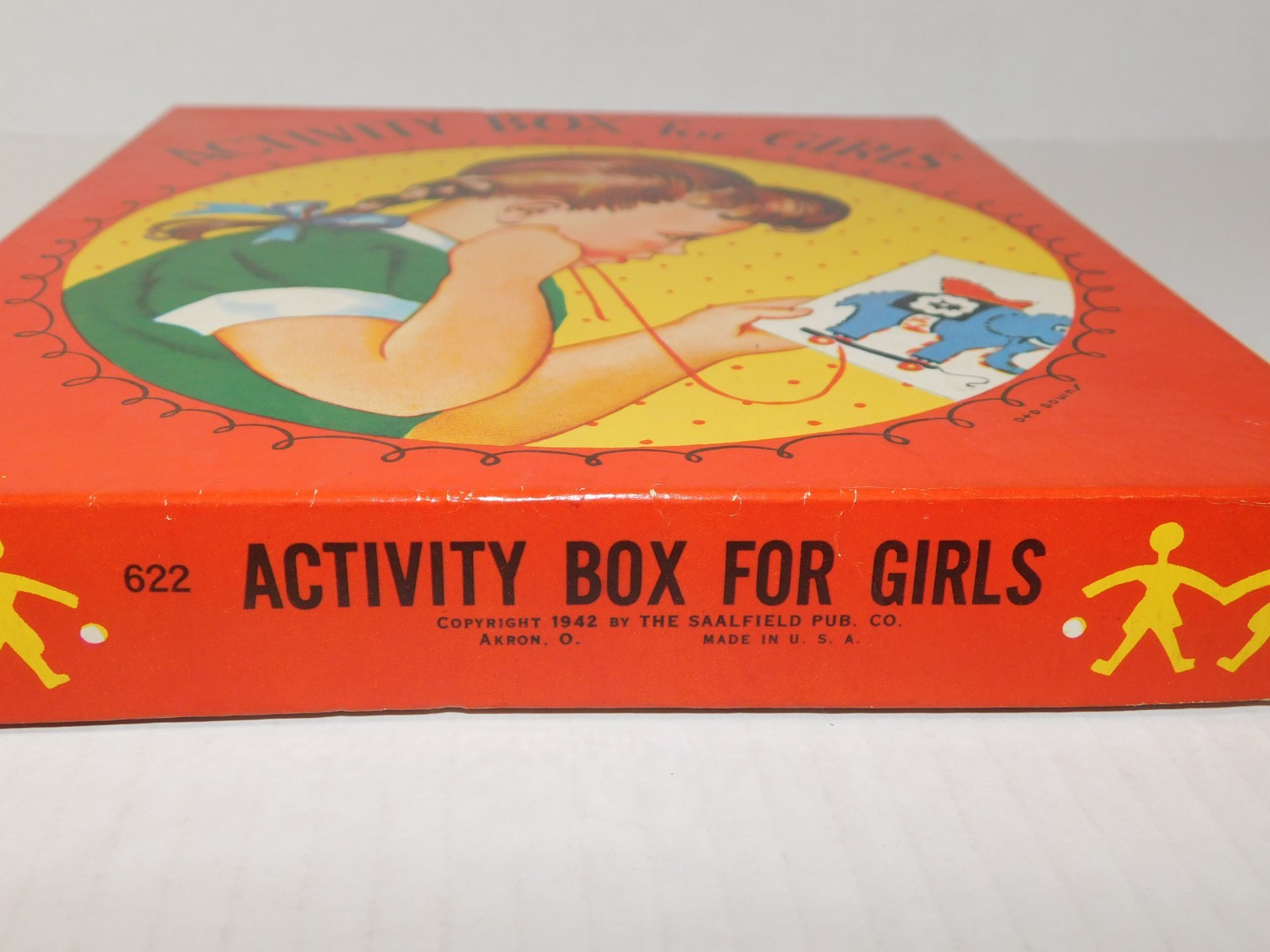 The Saalfield Company Activity Box For Girls 1942-BOX ONLY