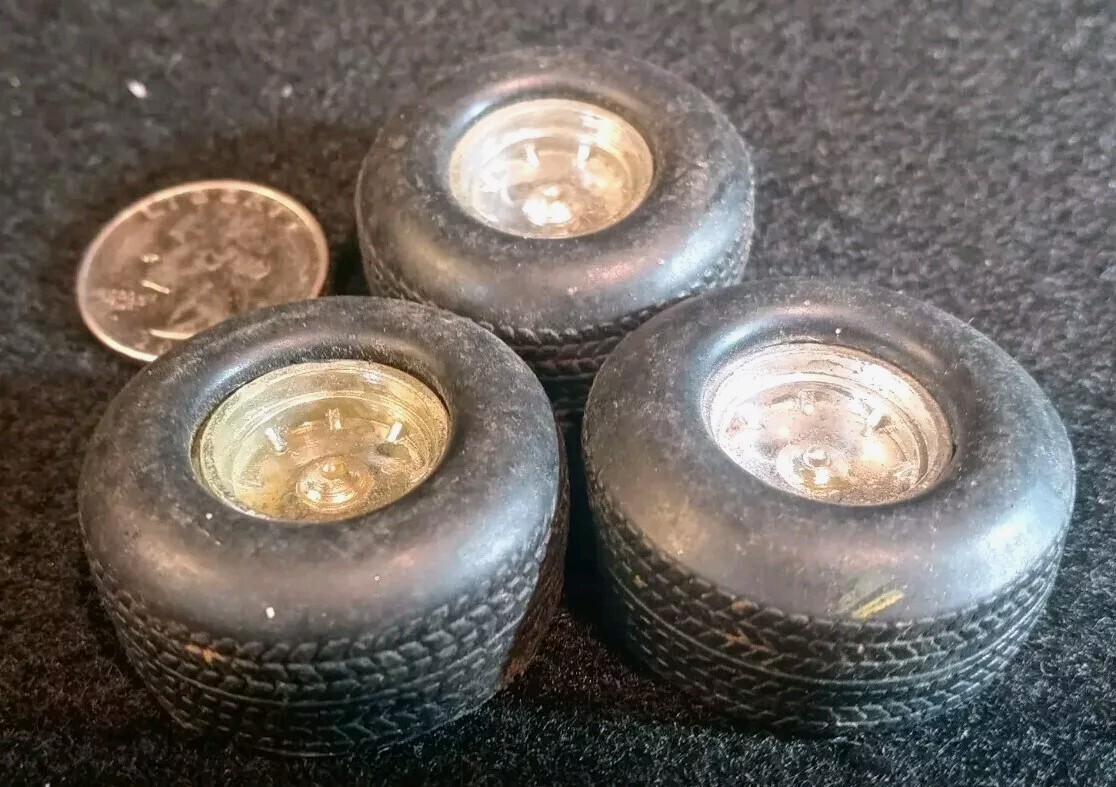 Vintage 1965-1975 Wheel Tire 3 LOT Unknown Balloon Tire Mags Paddle Wheels Retro