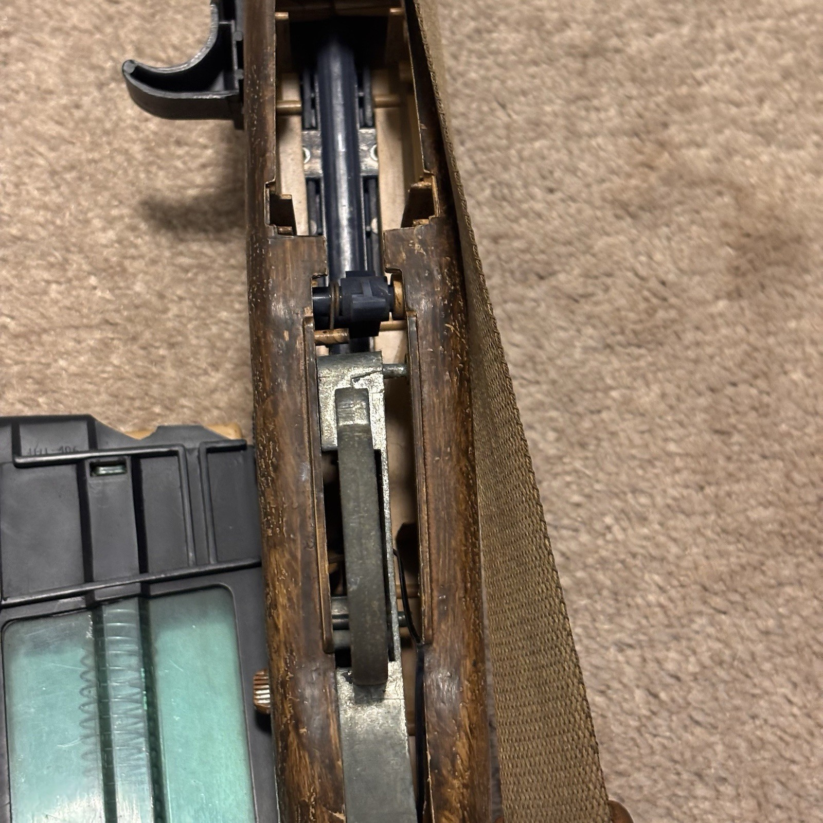 Rare Johnny Eagle Lieutenant Topper Toy Rifle Vintage 1960s US Army w Mag Mount