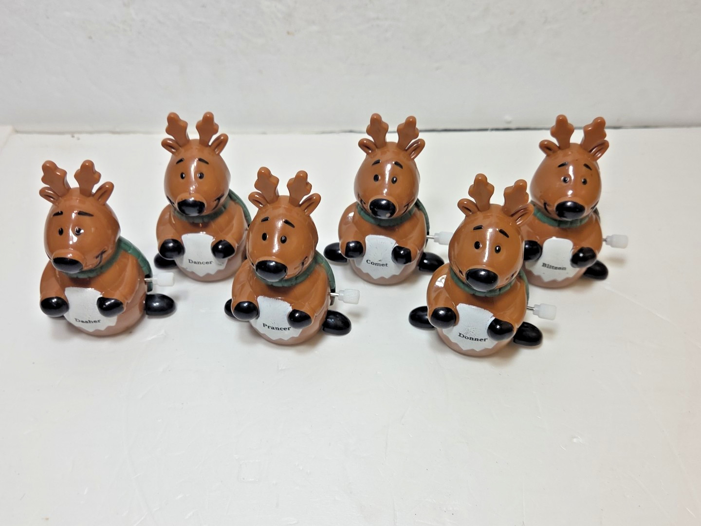 Robin Reed Wind Up Reindeer, Blitzen Donner Comet Prancer Dancer Dasher, Working