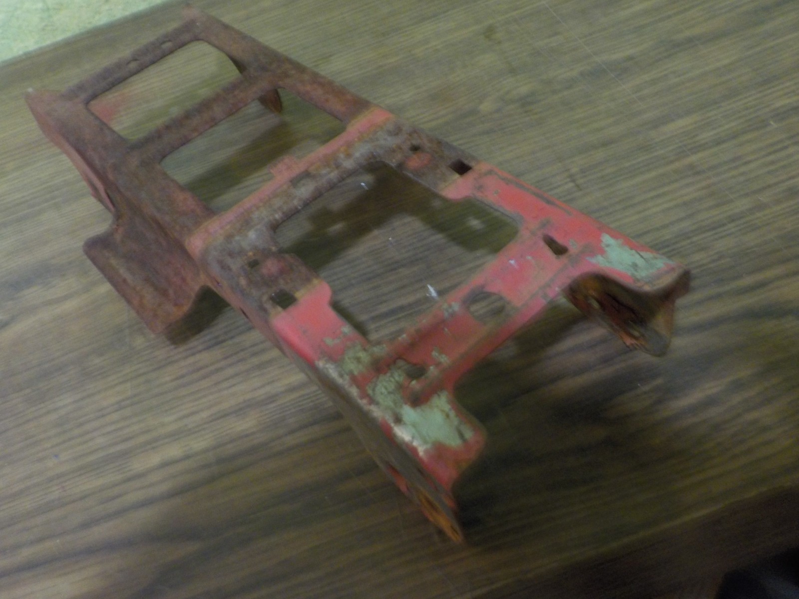 vintage ford dumper semi farm truck red chassis 1958-60 for parts