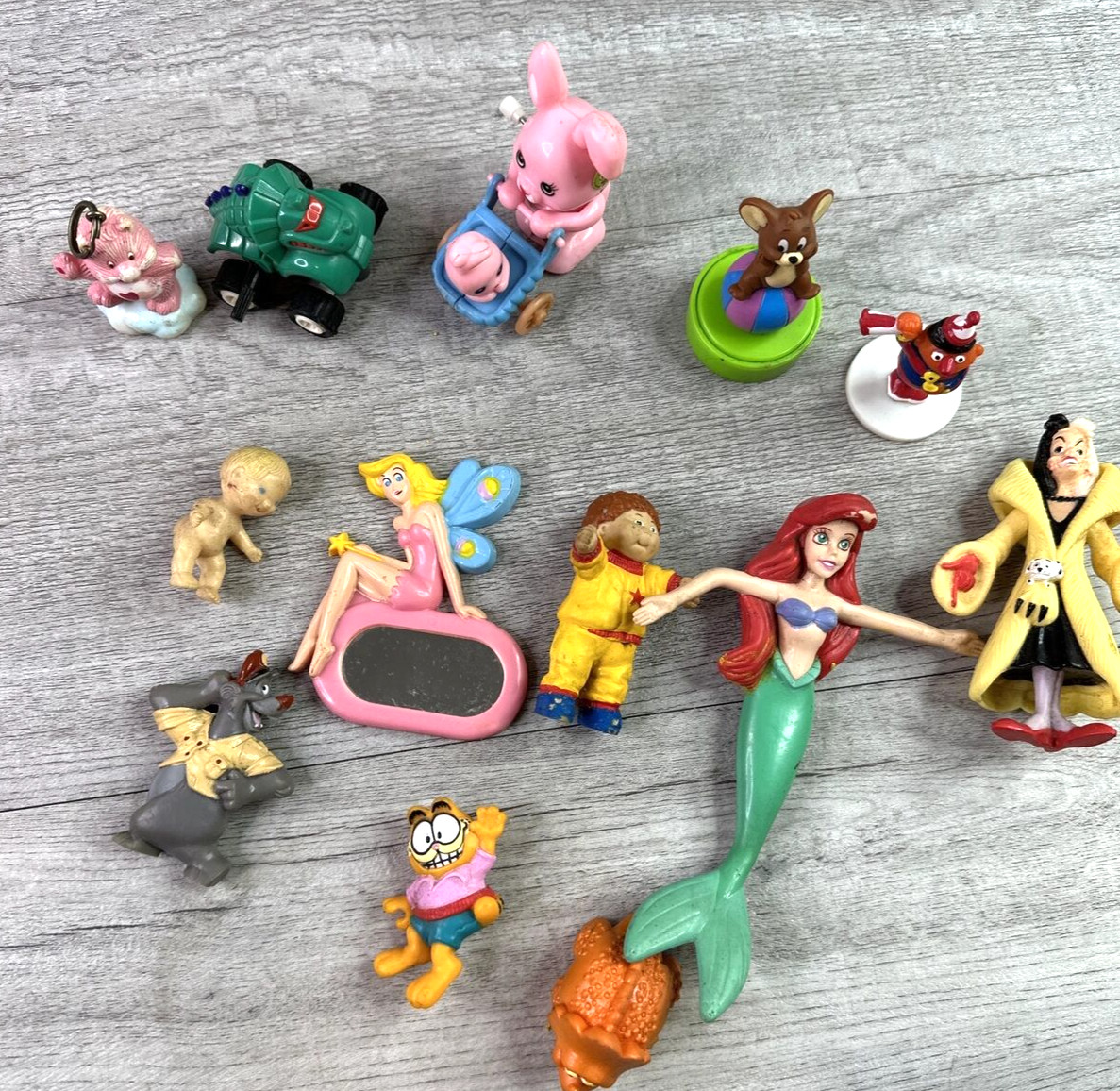Vintage Lot Of Kids Toys 1980-1990s Disney Garfield Cabbage Patch Windup & more