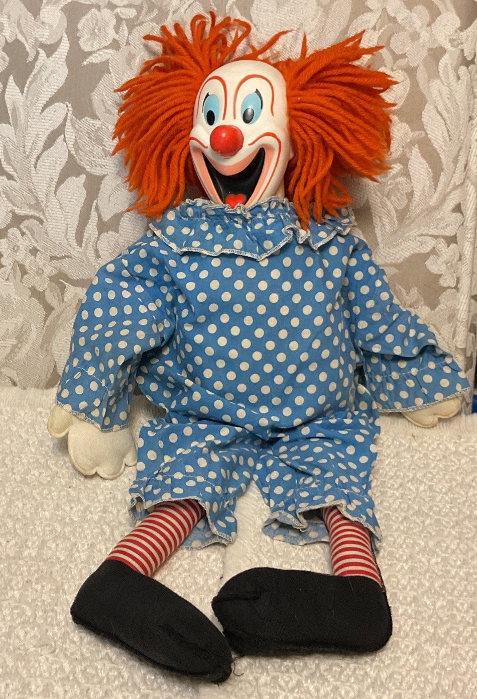 BOZO THE CLOWN Mattel Pull-String Talking Doll – See Video, WORKS!!!