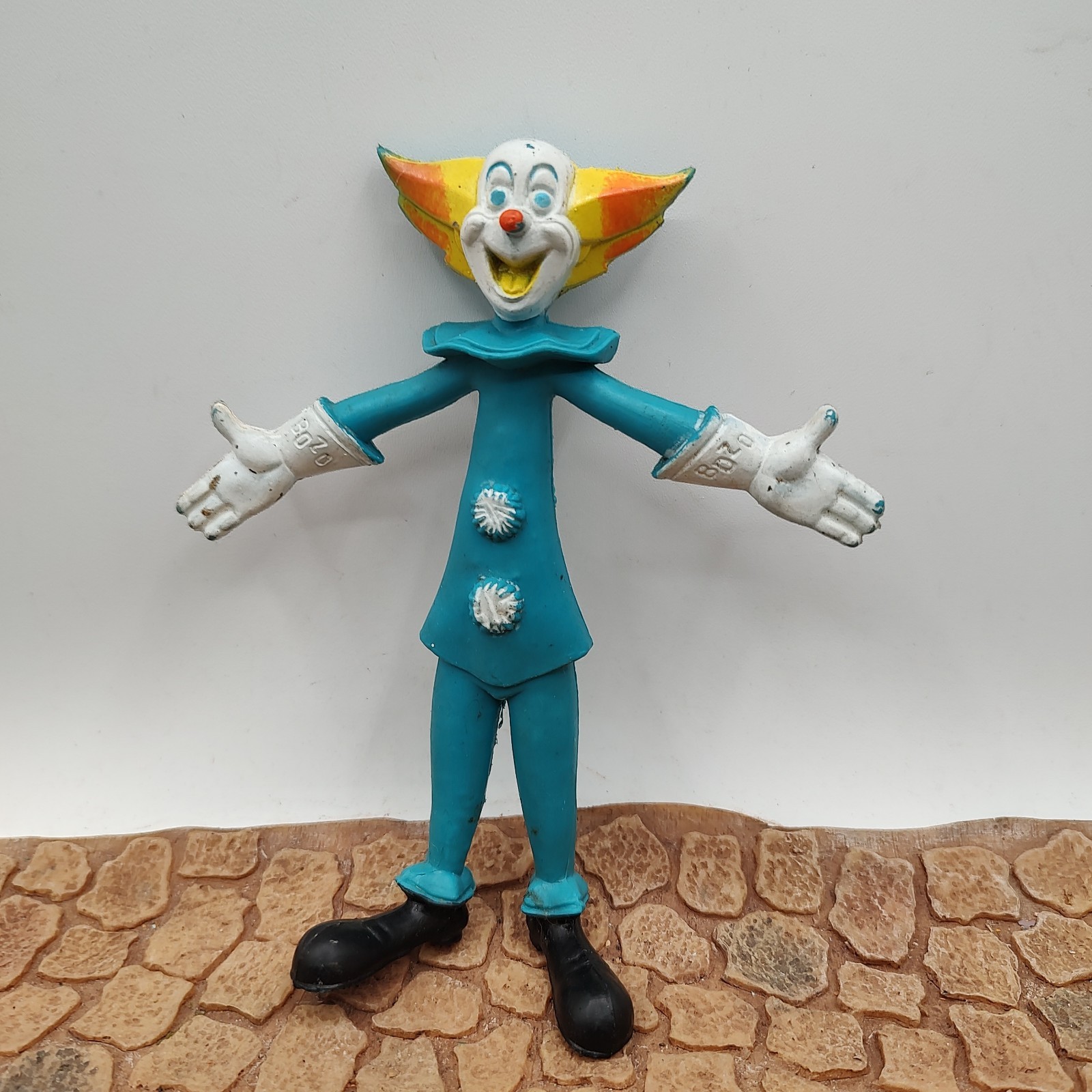 Vintage 1960’s Bozo The Clown Larry Harmon Bendy Toy Figure 6″ Hong Kong