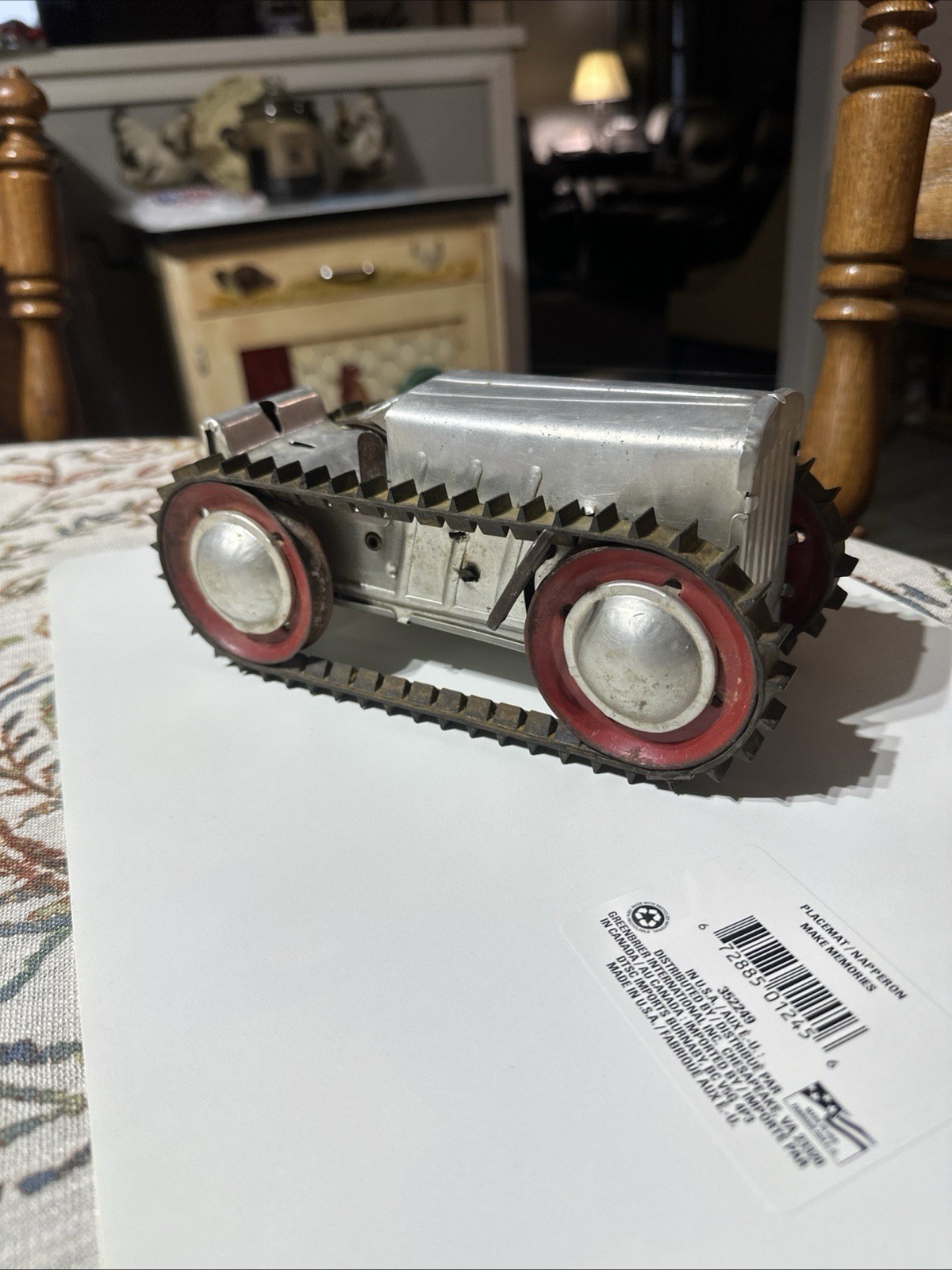 Marx Vintage Tin Wind-Up Tracked Vehicle Toy, Age 8-11 Years