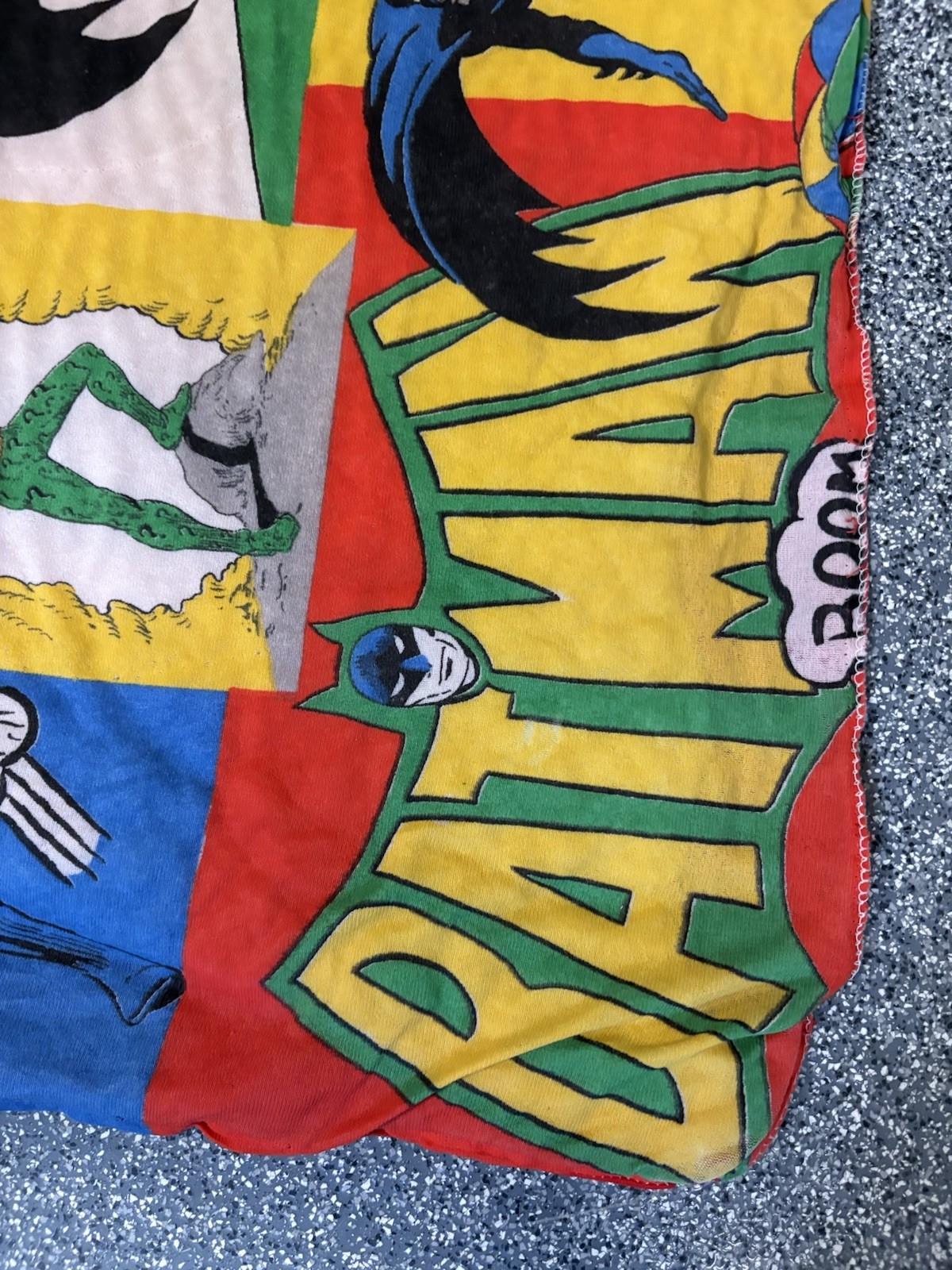 1975 Batman Robin Joker Riddler Sleeping Bag Made Into A Blanket