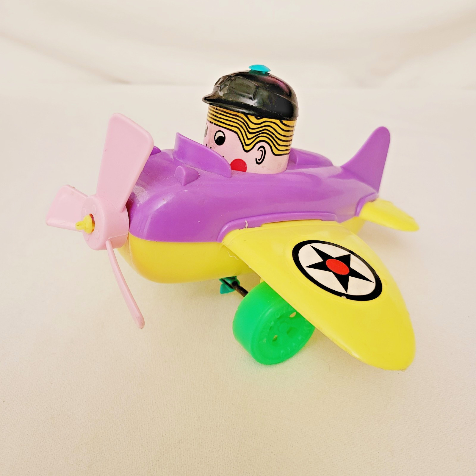 Amloid Corp Saddle Brook plastic airplane (with wear and tear)